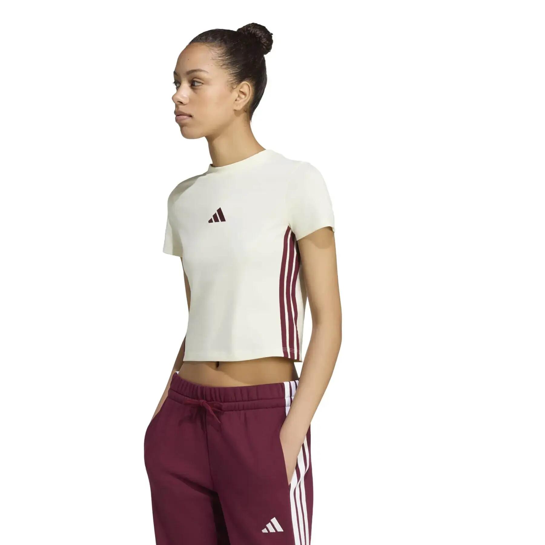 T-shirt slim femme adidas Essentials 3-Stripes 2/6