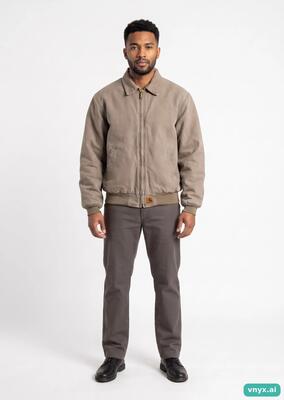 Second life - vintage carhartt khaki bomber jacket men