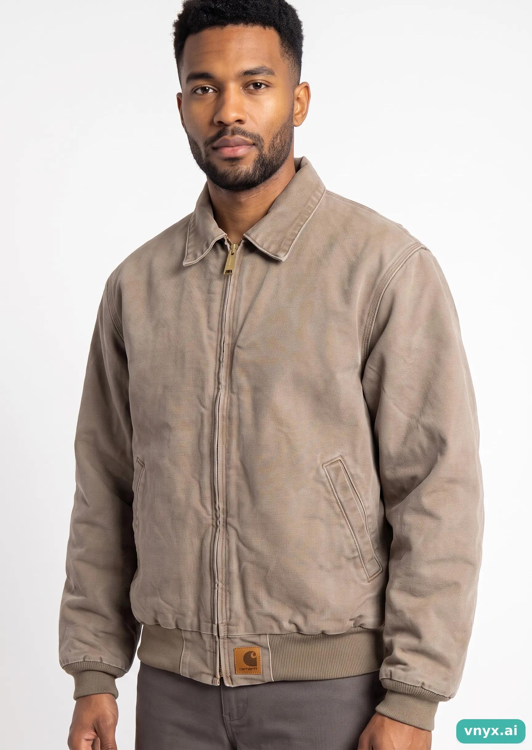 Second Life - Vintage Carhartt Khaki Bomber Jacket Men 5/5