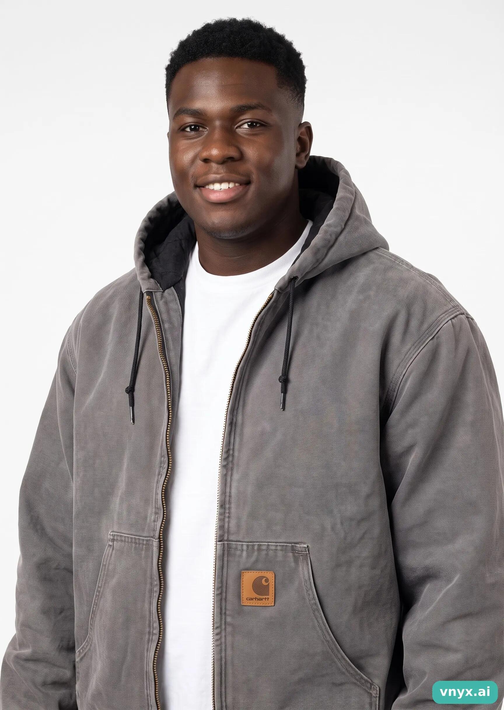 Second Life - Vintage Carhartt Faded Grey Outdoor Jacket Men L 5/5