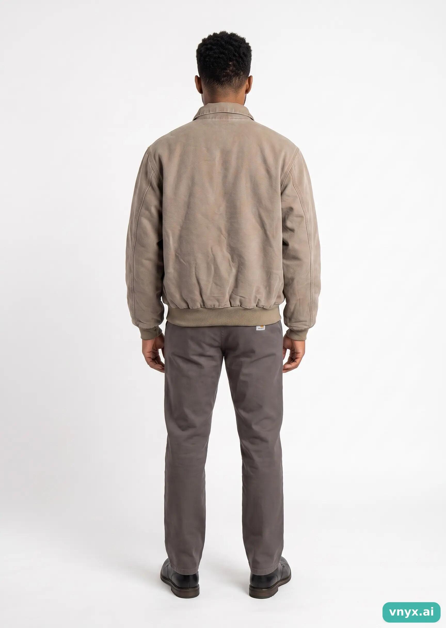 Second Life - Vintage Carhartt Khaki Bomber Jacket Men 4/5