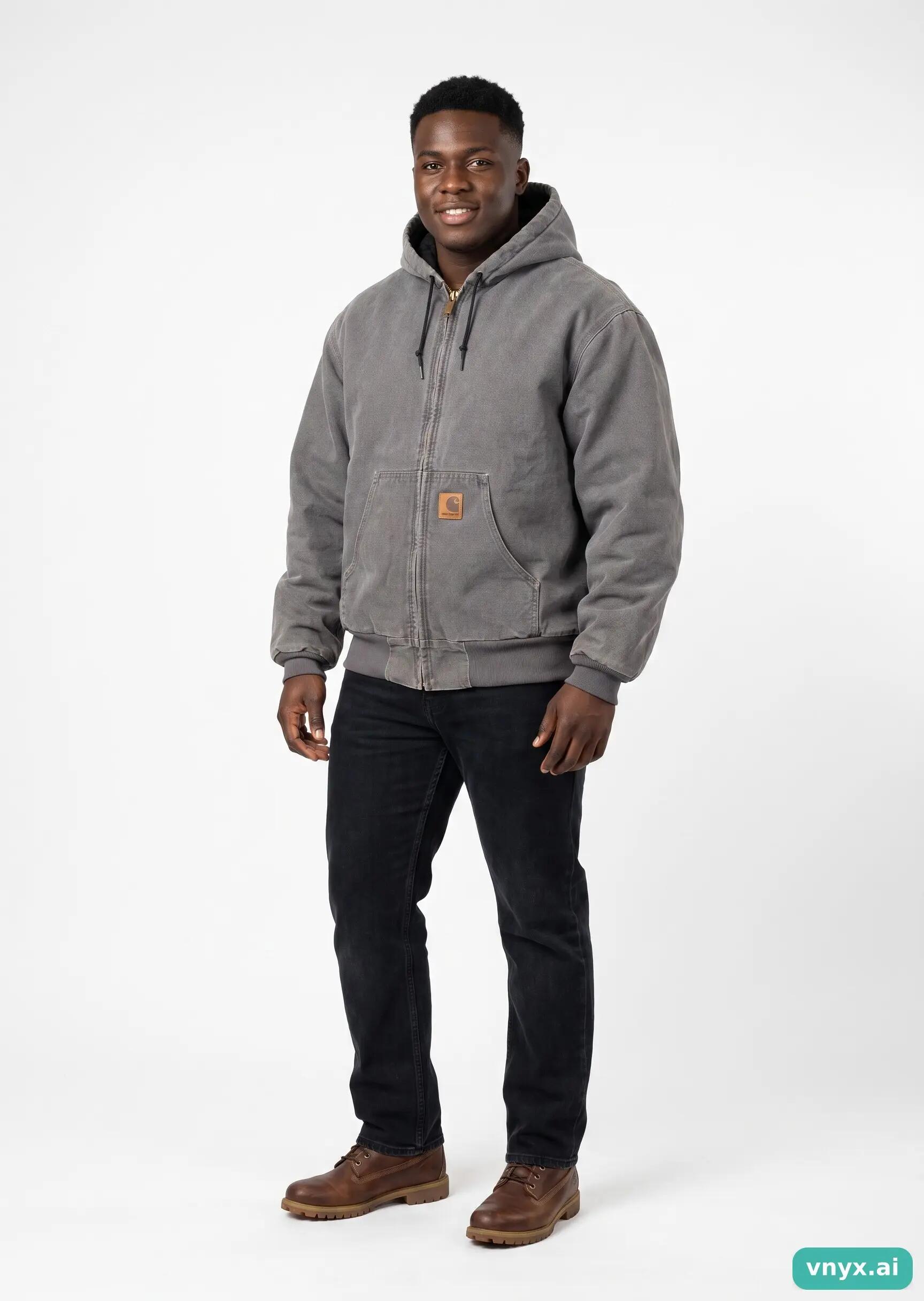 Second Life - Vintage Carhartt Faded Grey Outdoor Jacket Men L 3/5