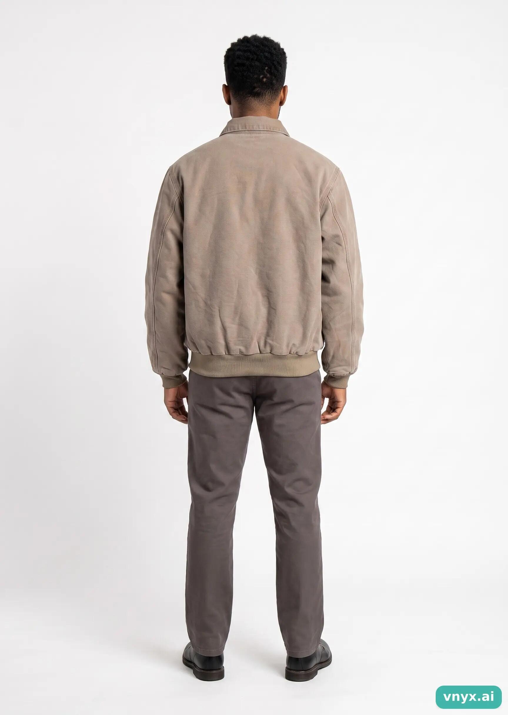 Second Life - Vintage Carhartt Khaki Bomber Jacket Men 2/5