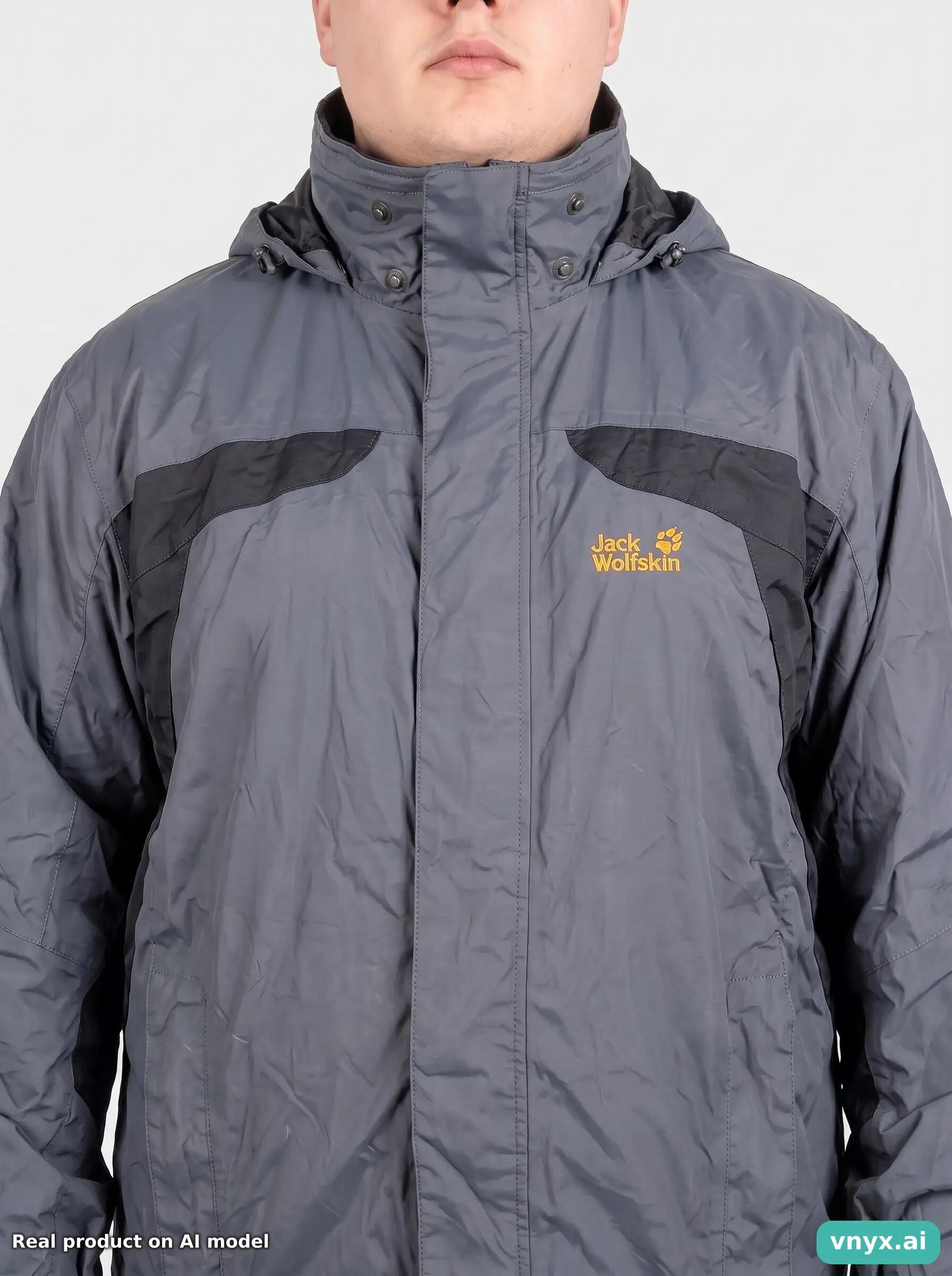 Second Life - Vintage Jack Wolfskin Grey Outdoor Jacket for Women XL 5/6