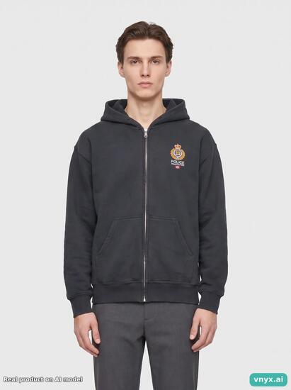 Second Life - Gildan Men's S Vancouver Police Zip Hoodie