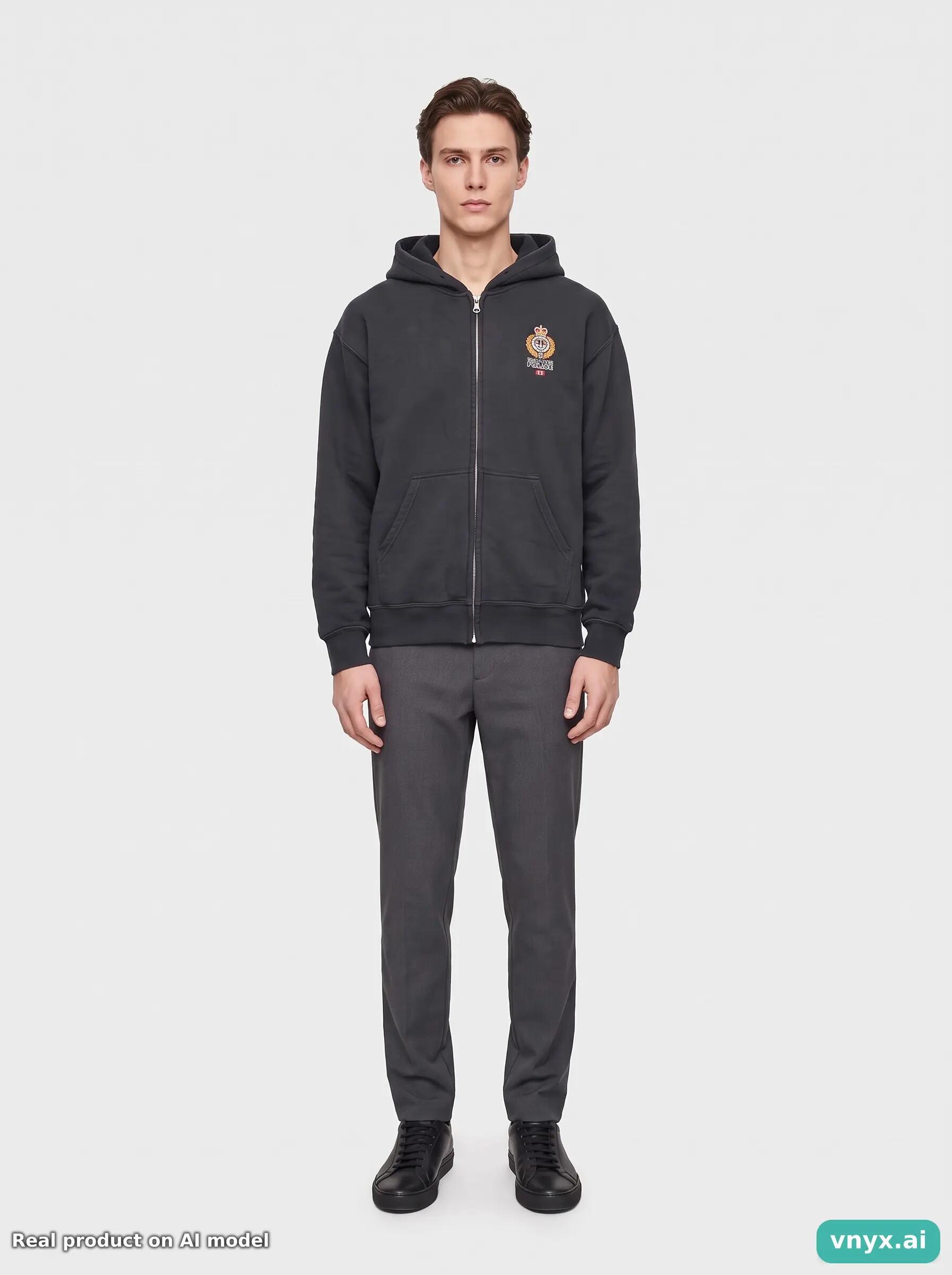 Second Life - Gildan Men's S Vancouver Police Zip Hoodie 6/6