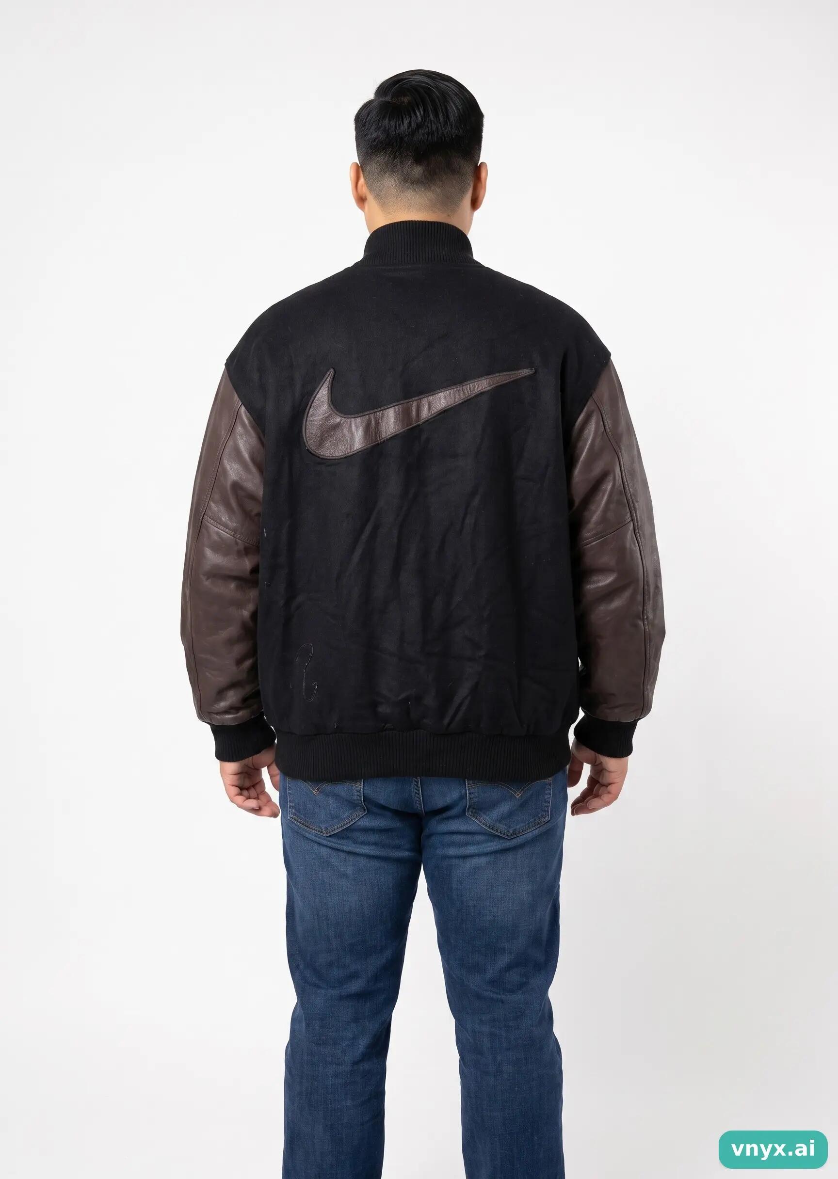 Second Life - Vintage Nike Black Bomber Jacket Men XXL 2/5