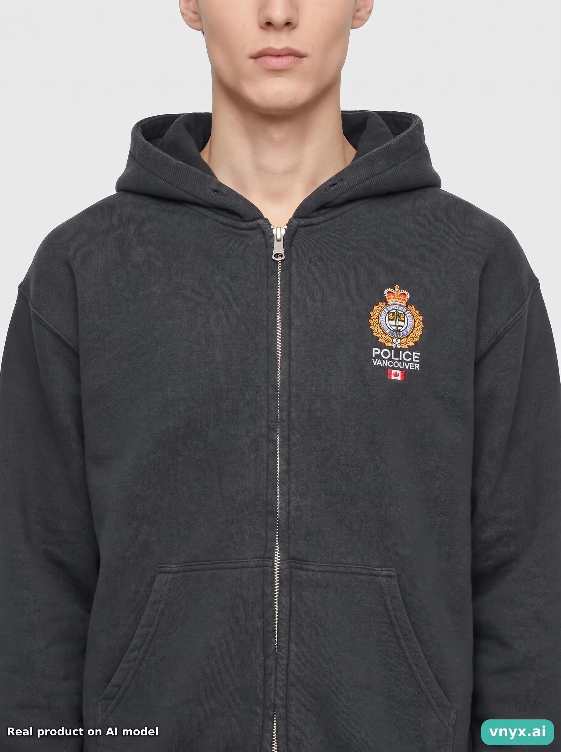 Second Life - Gildan Men's S Vancouver Police Zip Hoodie 5/6