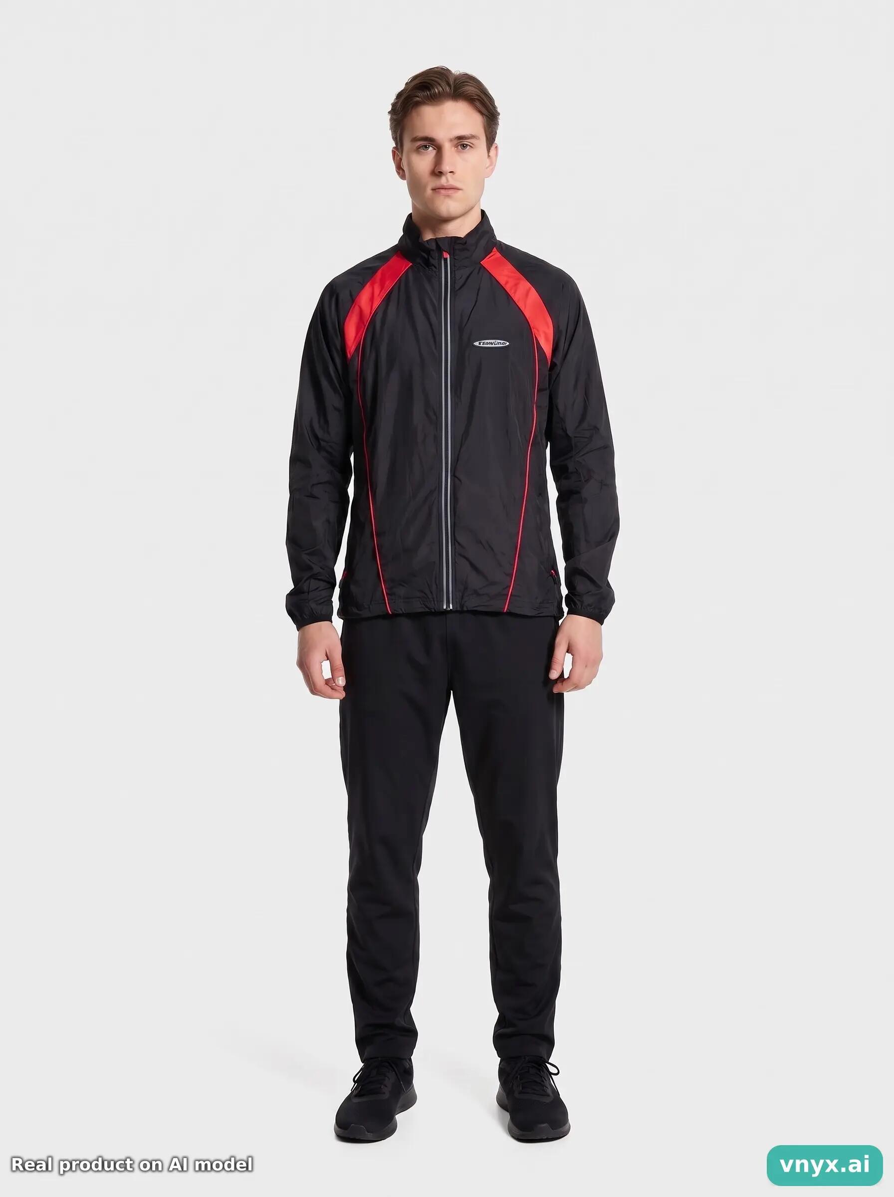 Second Life - Vintage Newline Black Windbreaker Men S 6/6