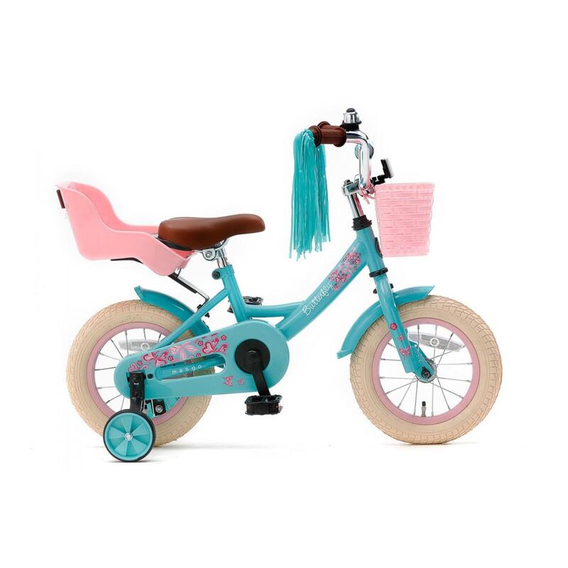 Nogan Butterfly Kinderfiets - 12 inch - Turquoise
