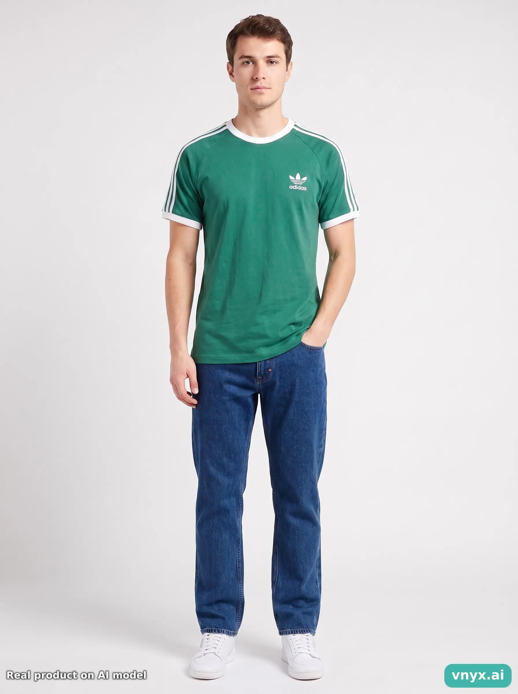 Second Life - Vintage Adidas Green T-Shirt Men S 6/6