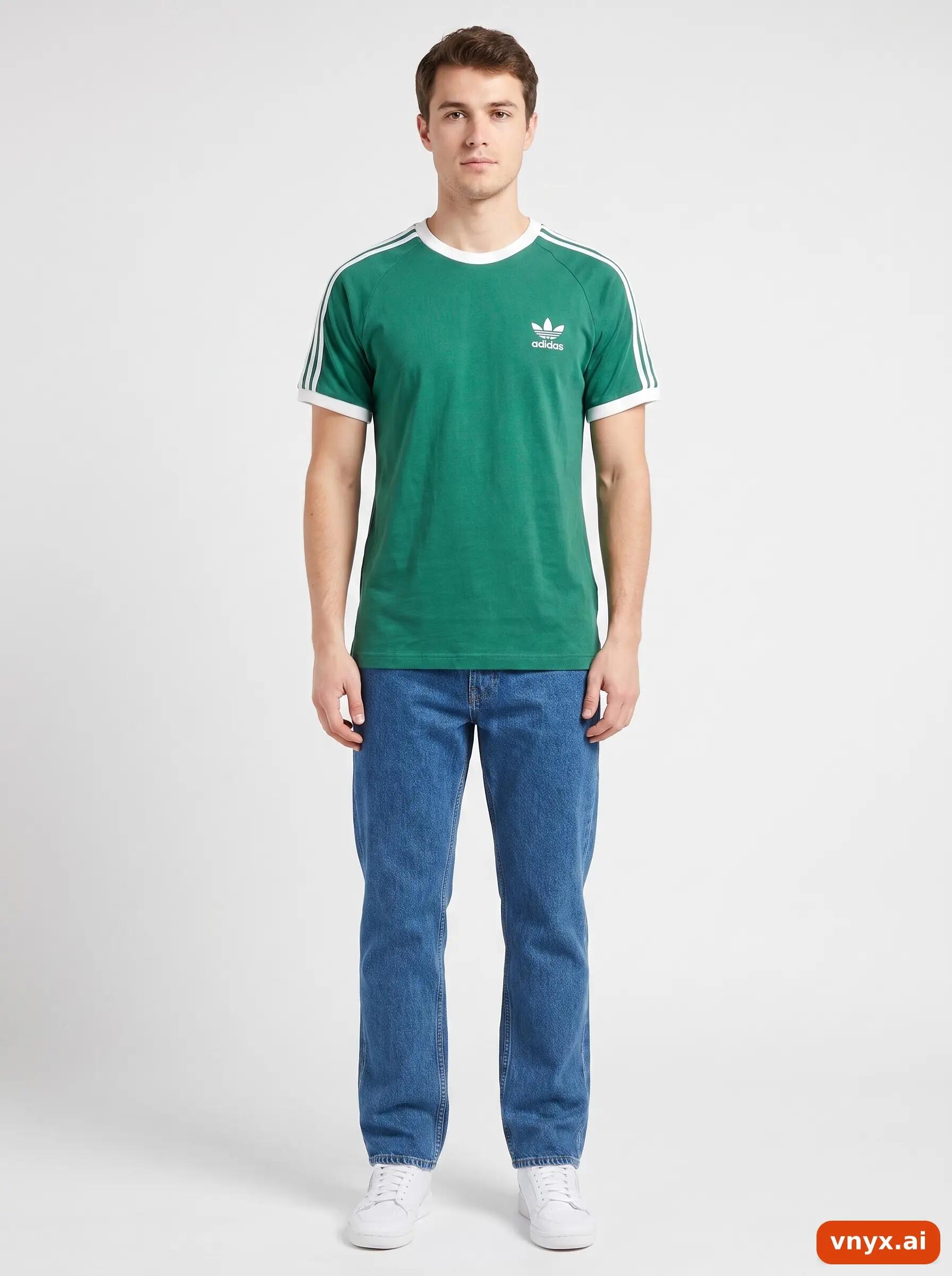 Second Life - Vintage Adidas Green T-Shirt Men S 3/6