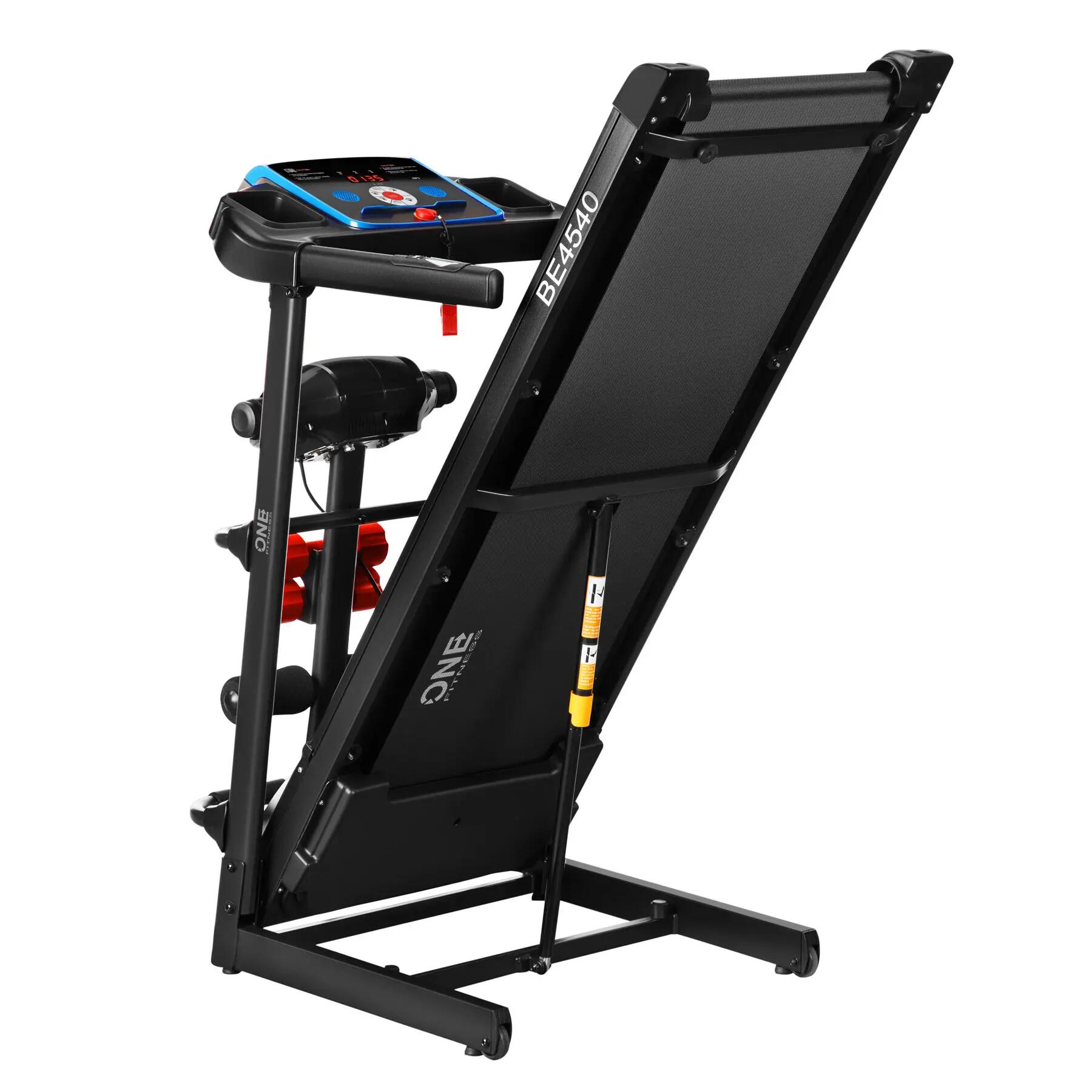 Bieżnia elektryczna ONE FITNESS BE4540 z masażerem, składana, 12 km/h 2/10