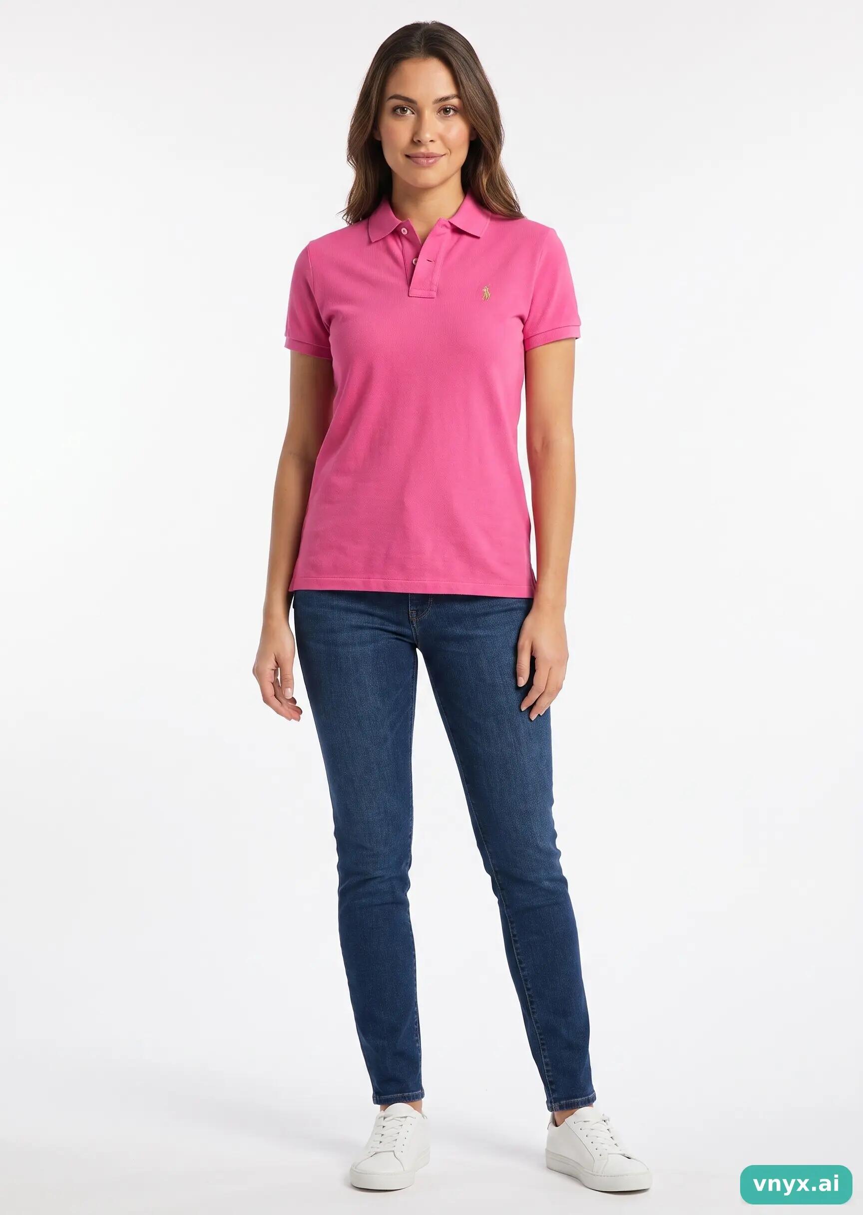 Second Life - Vintage POLO RALPH LAUREN Pink Polo Women S 3/5