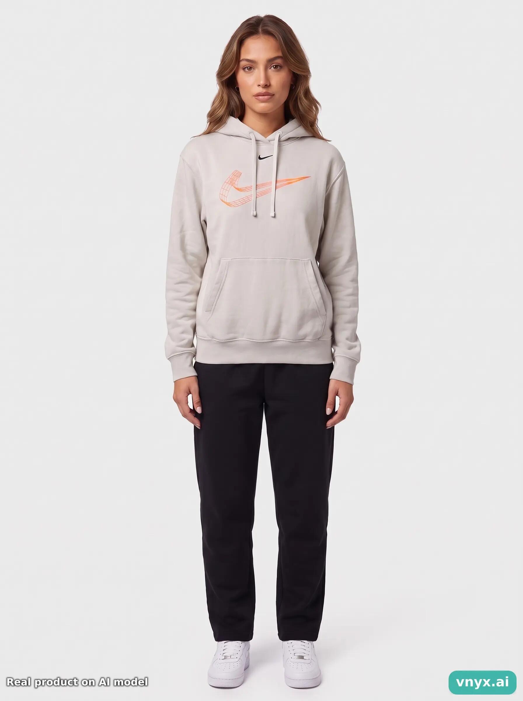 Second Life - Vintage Nike Light Grey Hoodie Women S 6/6