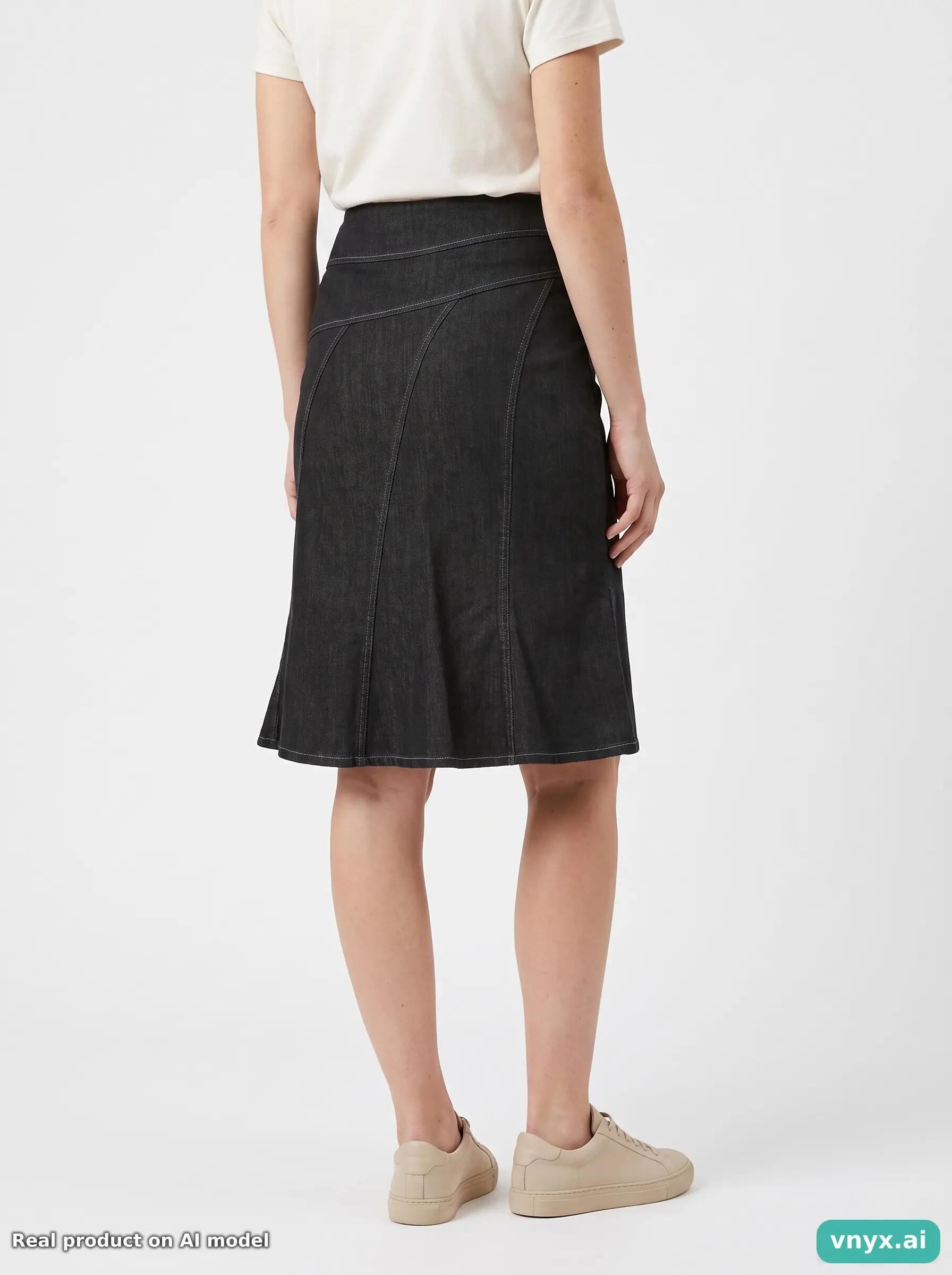 Second Life - Vintage NEXT Classic Black Denim Skirt Women W28 4/6