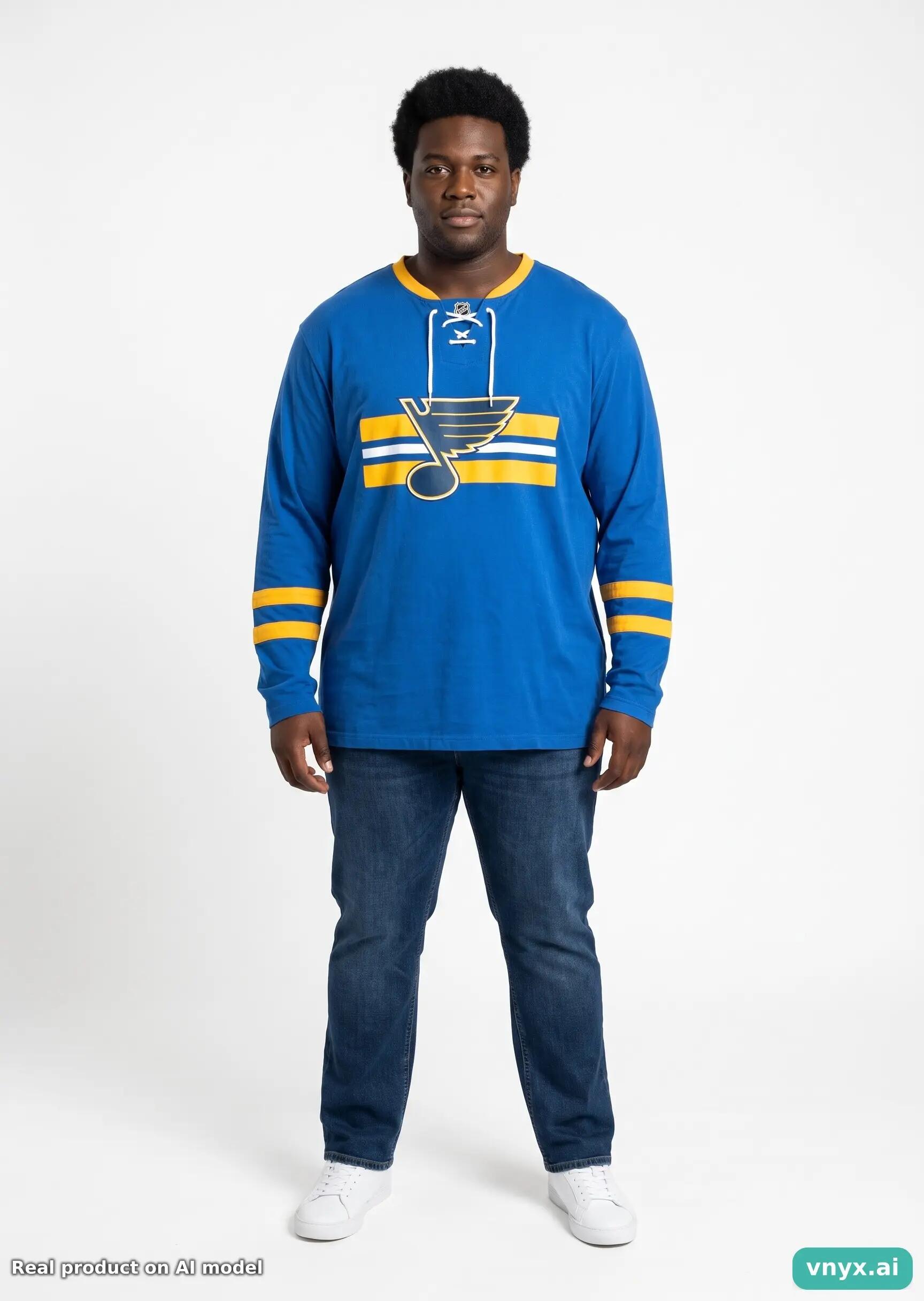 Second Life - Vintage NHL Blue Long Sleeve Men XL 3/5
