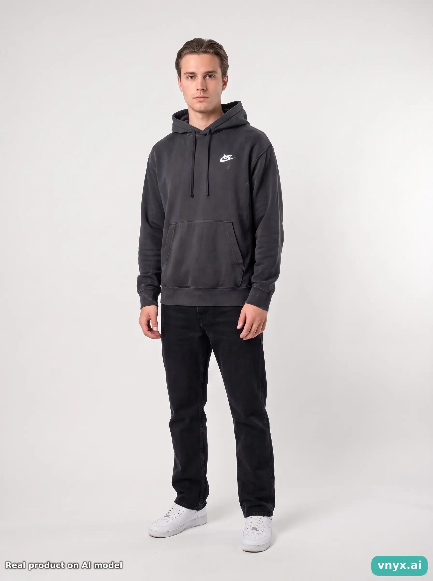 Second Life - Vintage Nike Black Hoodie Men S 6/6