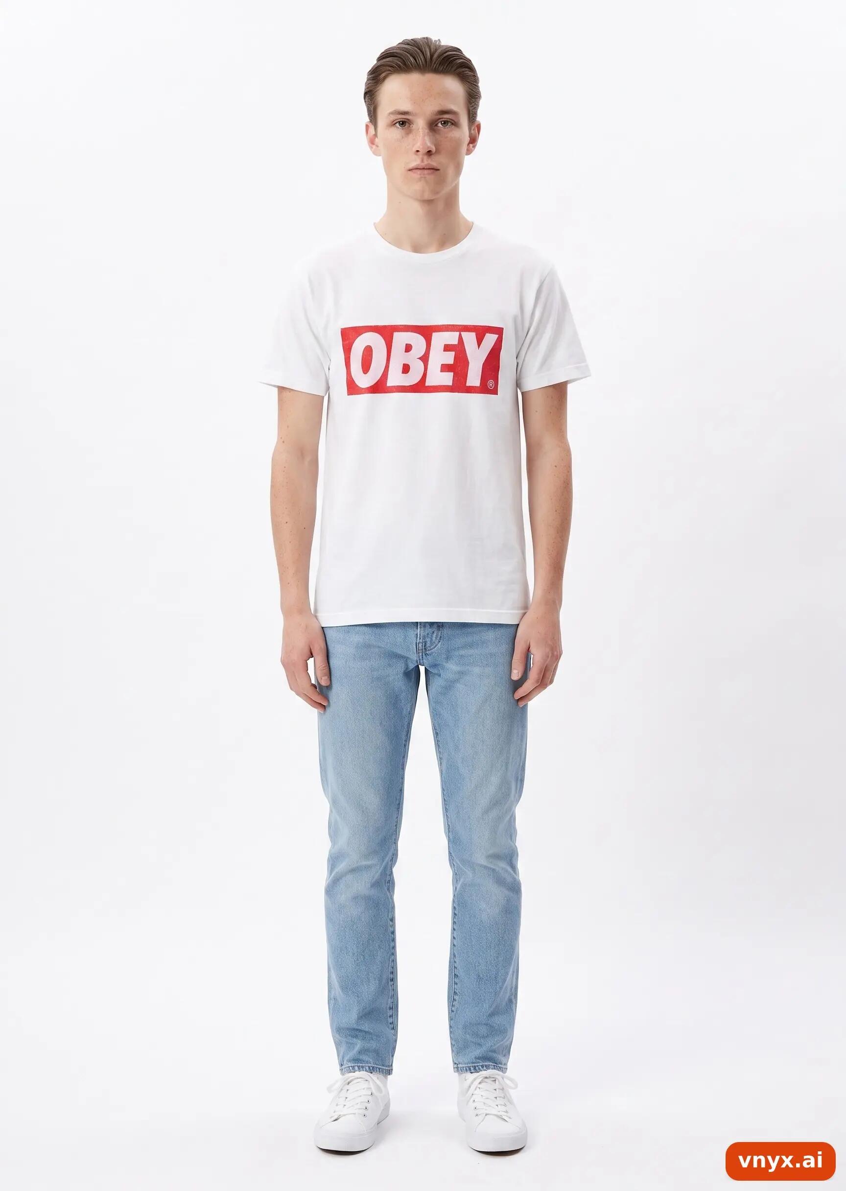 Second Life - Vintage OBEY White T-Shirt Men XS 3/6