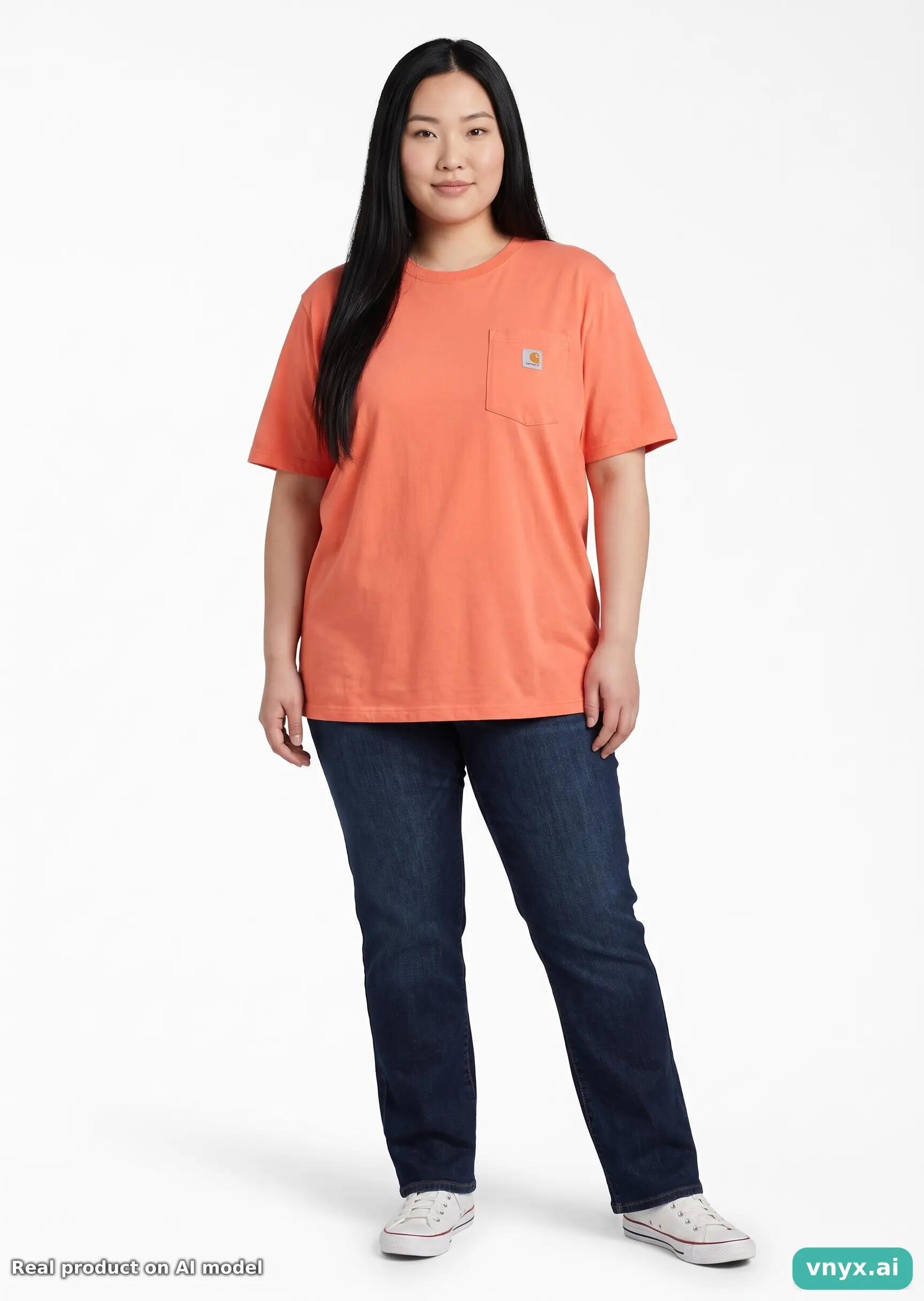 Second Life - Vintage Carhartt Coral T-Shirt Women XL 3/5