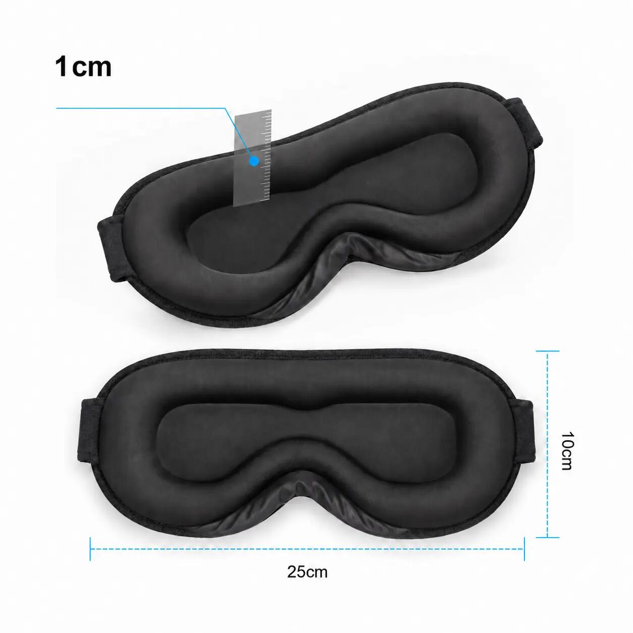 Maska do spania opaska na oczy zaciemniająca 3D podróżna regulowana Wozinsky 2/7