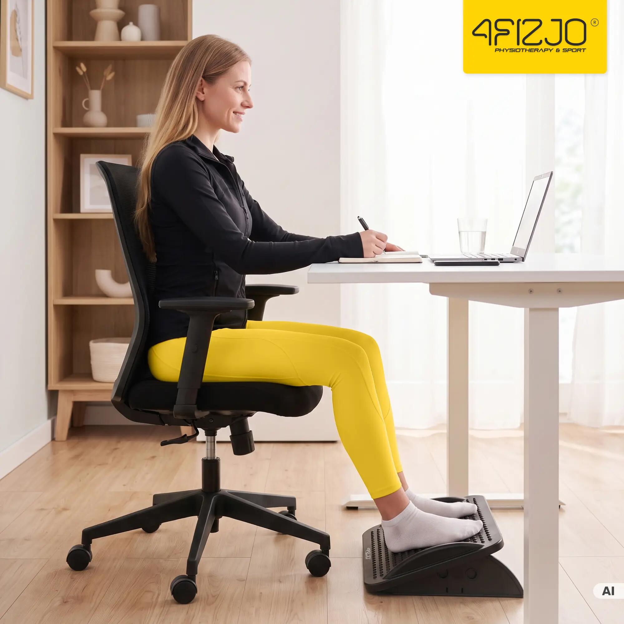 Regulowany podnóżek pod biurko PURE ergonomiczny biurowy 4FIZJO 9/15