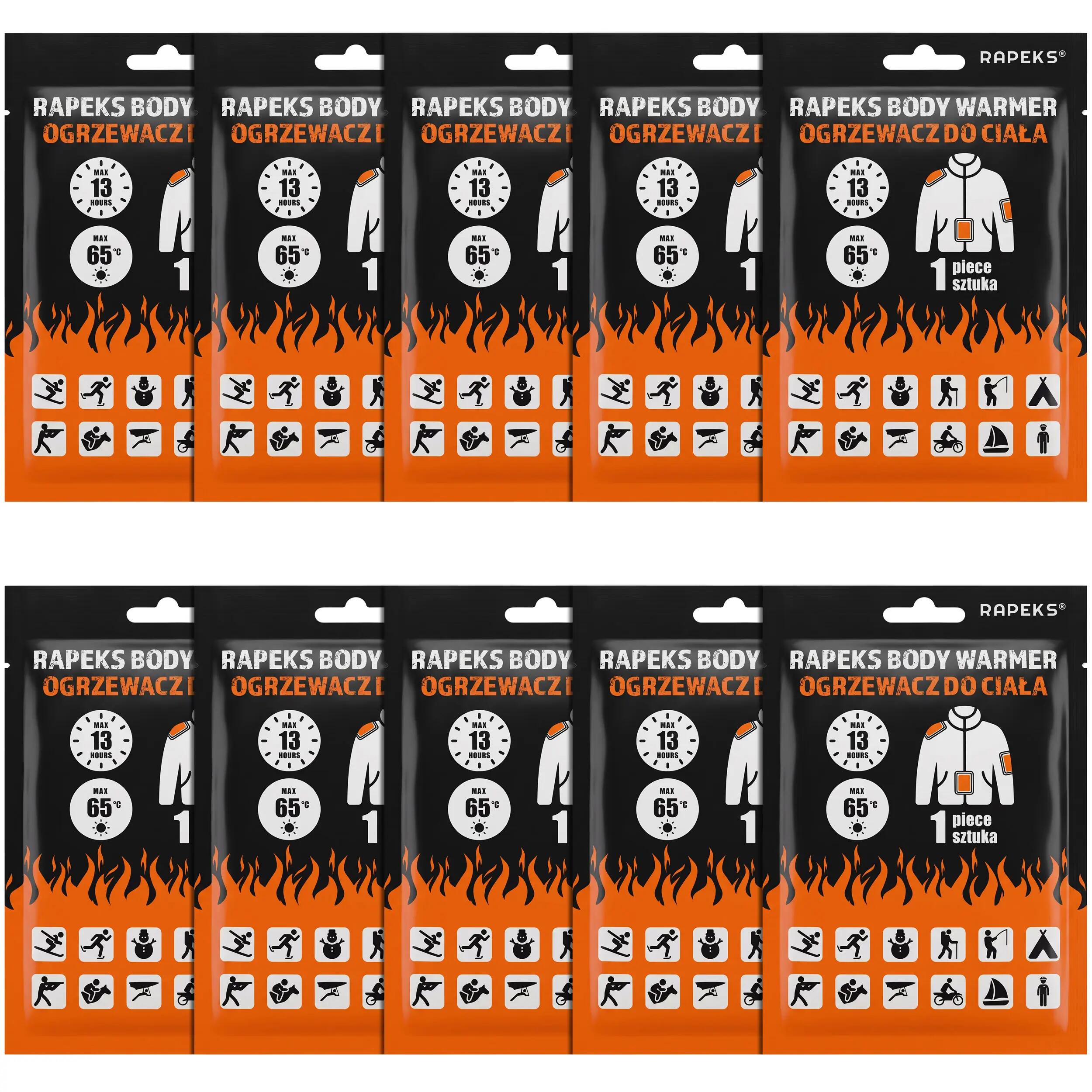Ogrzewacze do ciała samoprzylepne Rapeks Body Warmers - 10 sztuk 2/8