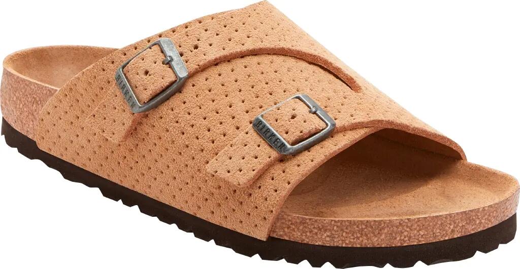 Schlupfschuh aus geprägtem Veloursleder Zurich in Beige 1/4