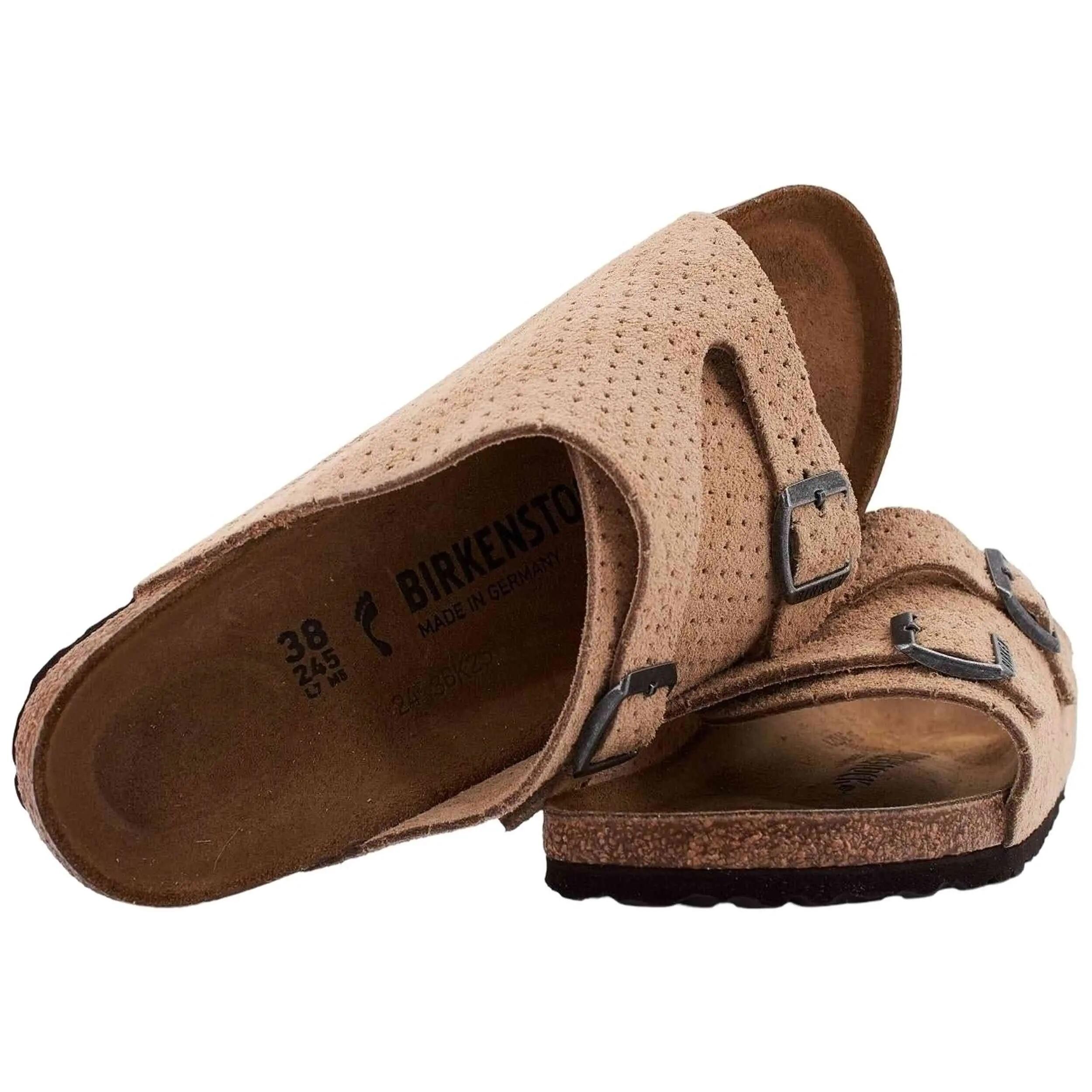 Schlupfschuh aus geprägtem Veloursleder Zurich in Beige 4/4