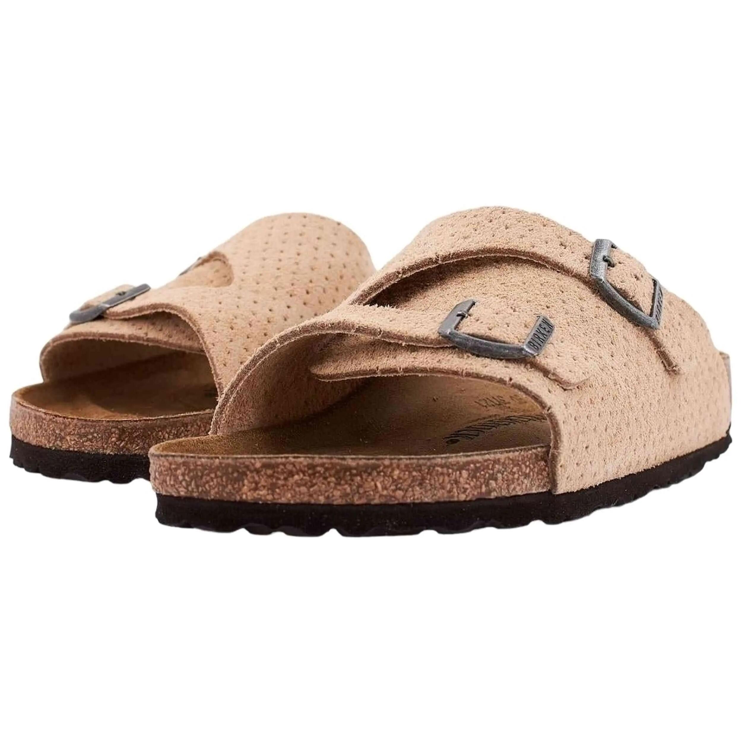 Schlupfschuh aus geprägtem Veloursleder Zurich in Beige 2/4