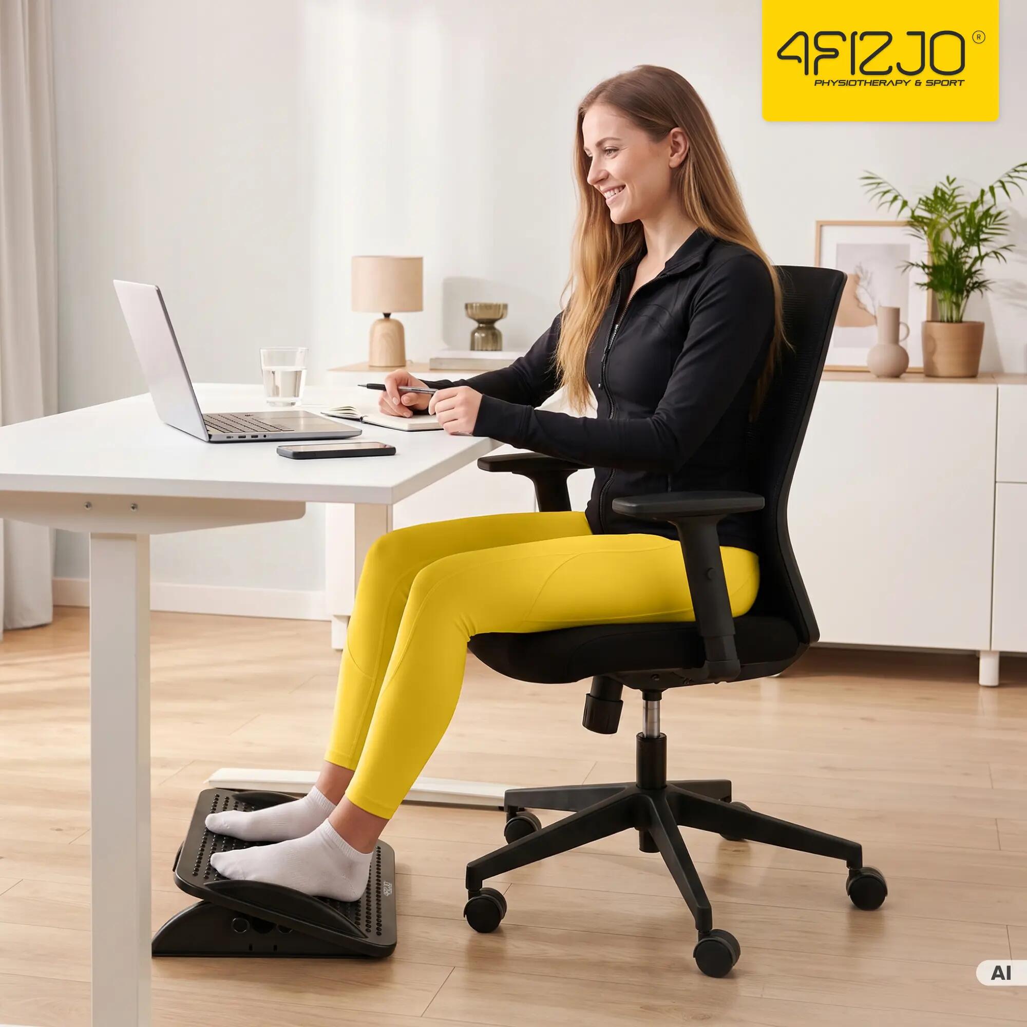 Regulowany podnóżek pod biurko PURE ergonomiczny biurowy 4FIZJO 10/15