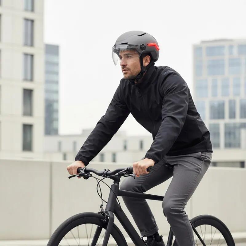 Casque Vizion avec feu de freinage LED Taille M (tour de tête 55-58 cm) - Noir 6/6