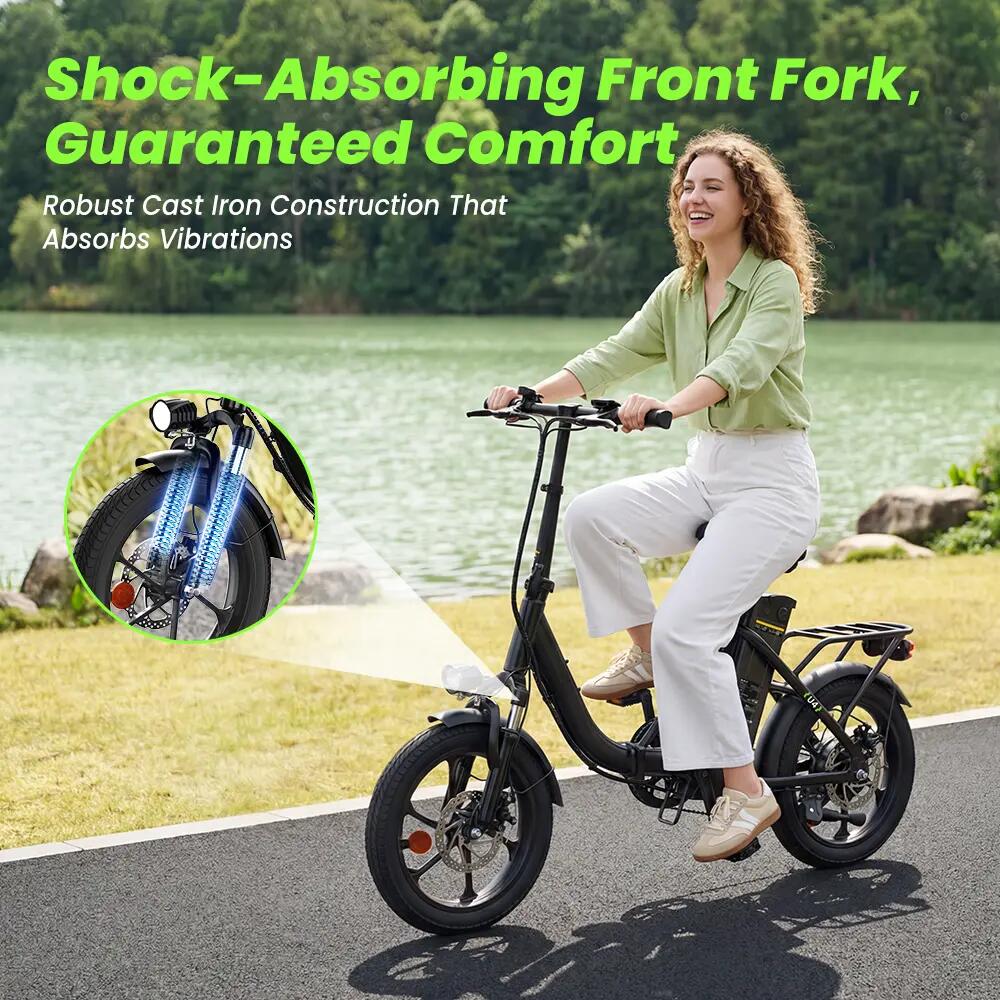 U4 Elektrofahrrad für Erwachsene | 36V10,4Ah Akku | 16" Reifen 13/15