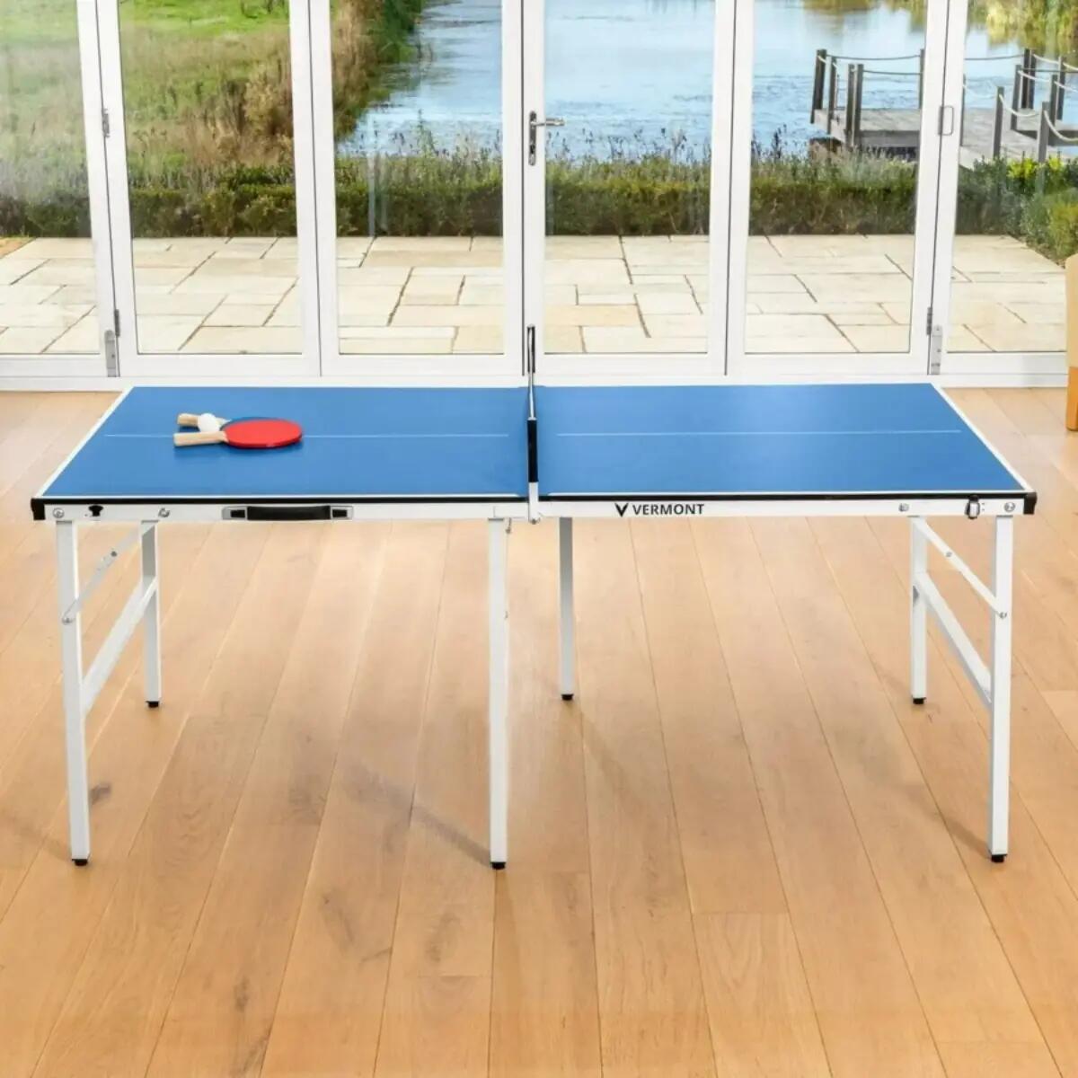 Stół Do Tenisa Stołowego Mini Vermont 180×92 Cm (Zestaw 2 Rakietki + 2 Piłeczki) 3/7