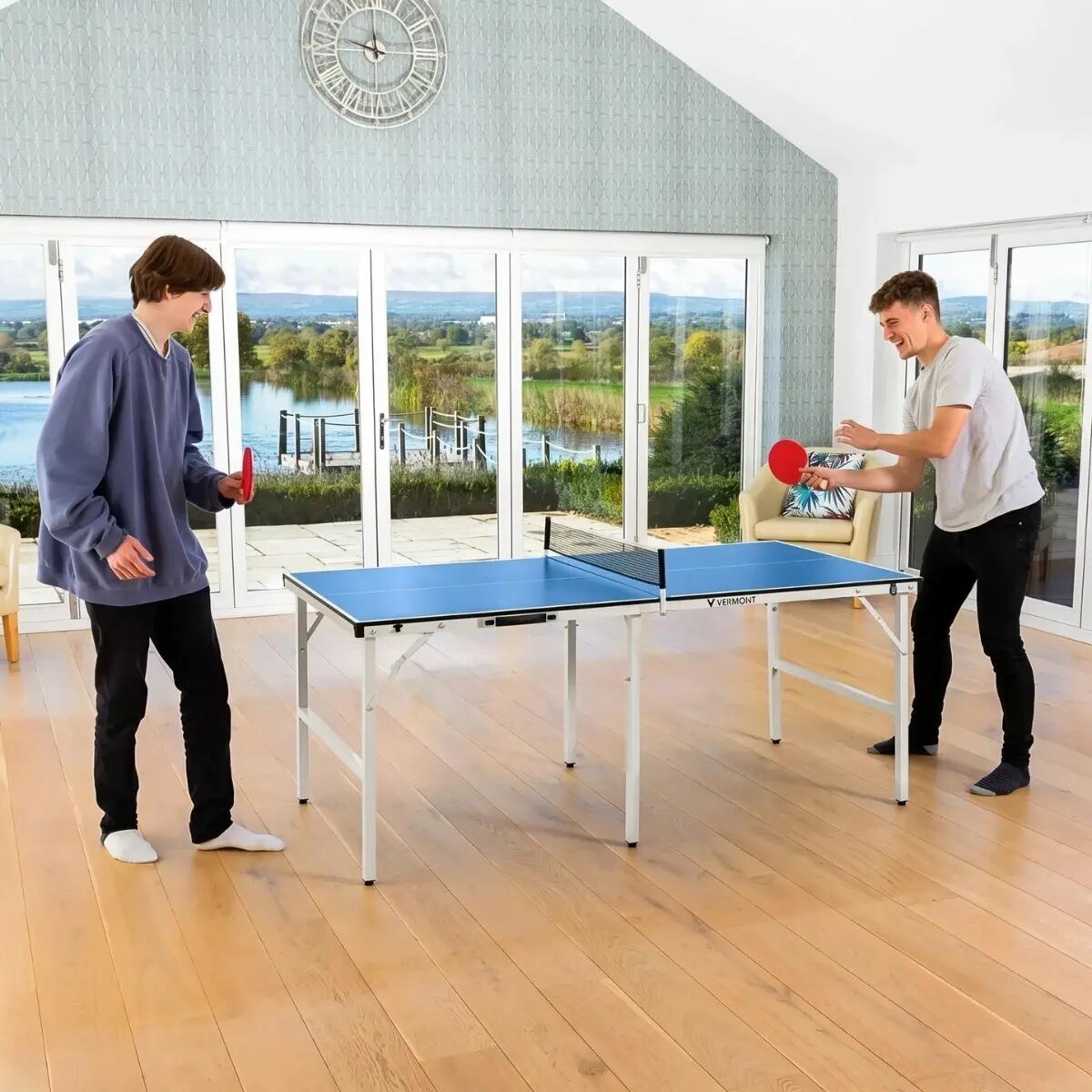 Stół Do Tenisa Stołowego Mini Vermont 180×92 Cm (Zestaw 2 Rakietki + 2 Piłeczki) 2/7