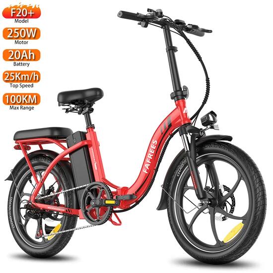 Vélo électrique FAFREES F20+, pneus 20 pouces, moteur 250 W, batterie 36 V 20 Ah
