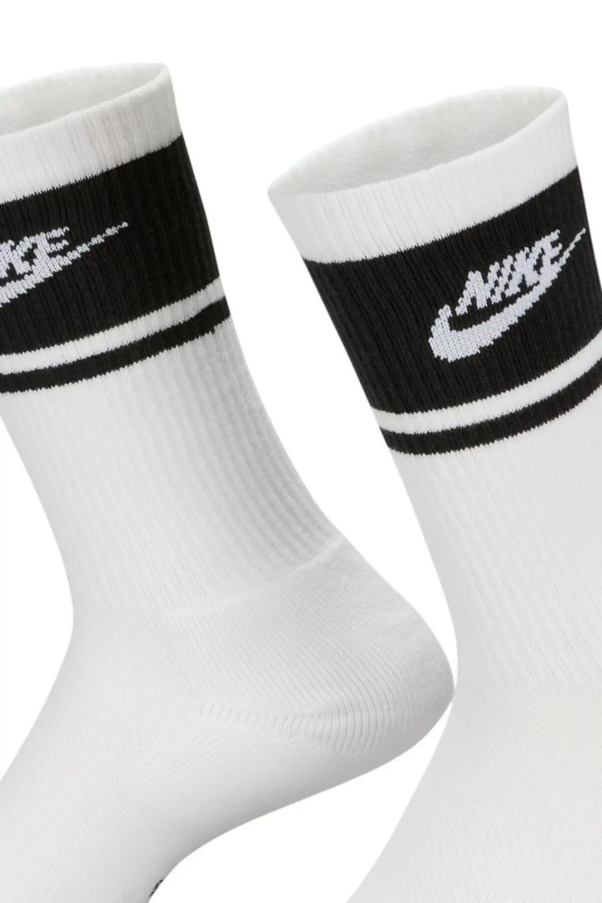 Meias Nike Modelo U Nk Ed Elvd Crw 3p Fta St-144 Cor Branco 5/5