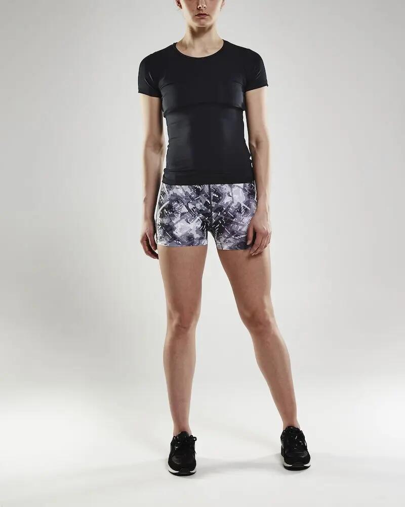 Spodenki damskie Craft Eaze Hotpant Tights, czarno-białe 4/4