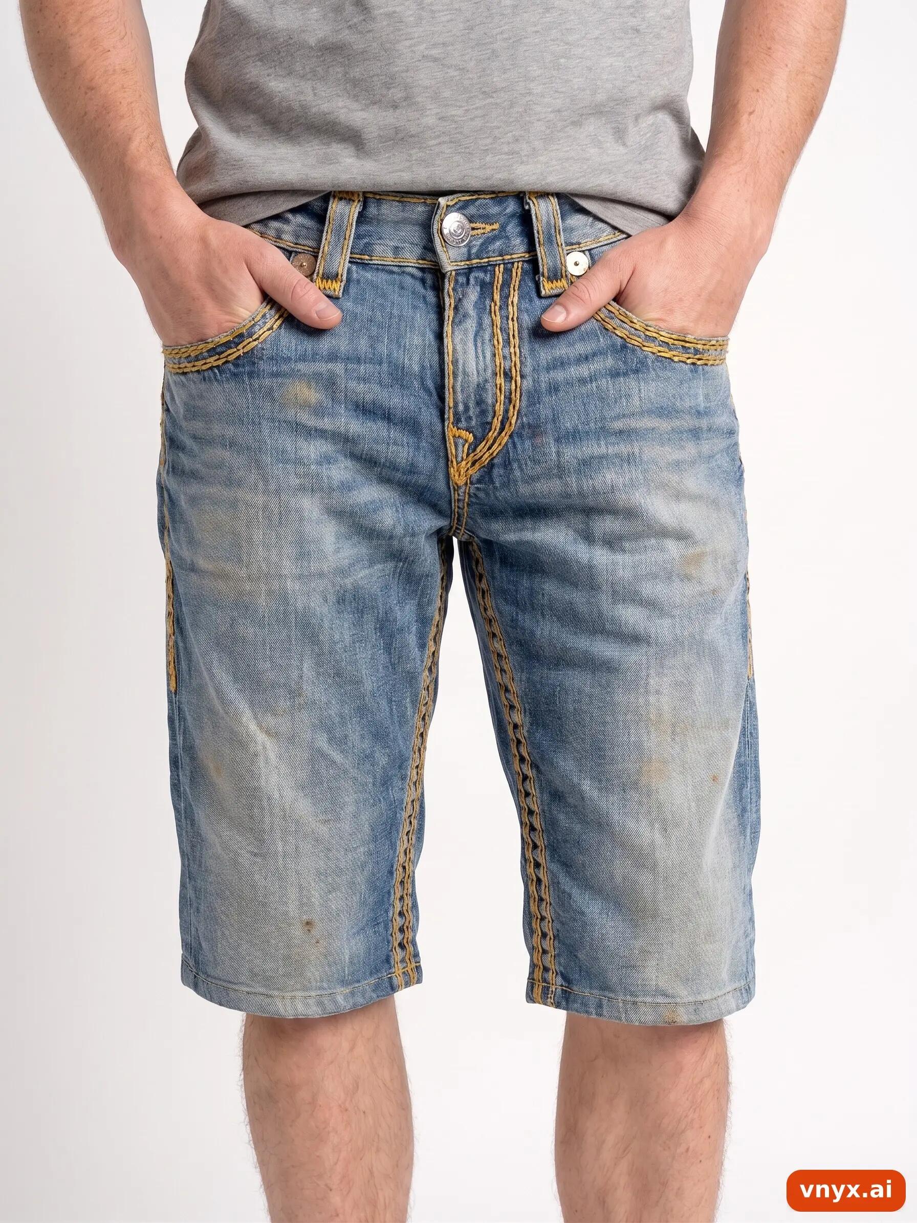 Second Life - Vintage True Religion Light Blue Shorts Men W30 5/6