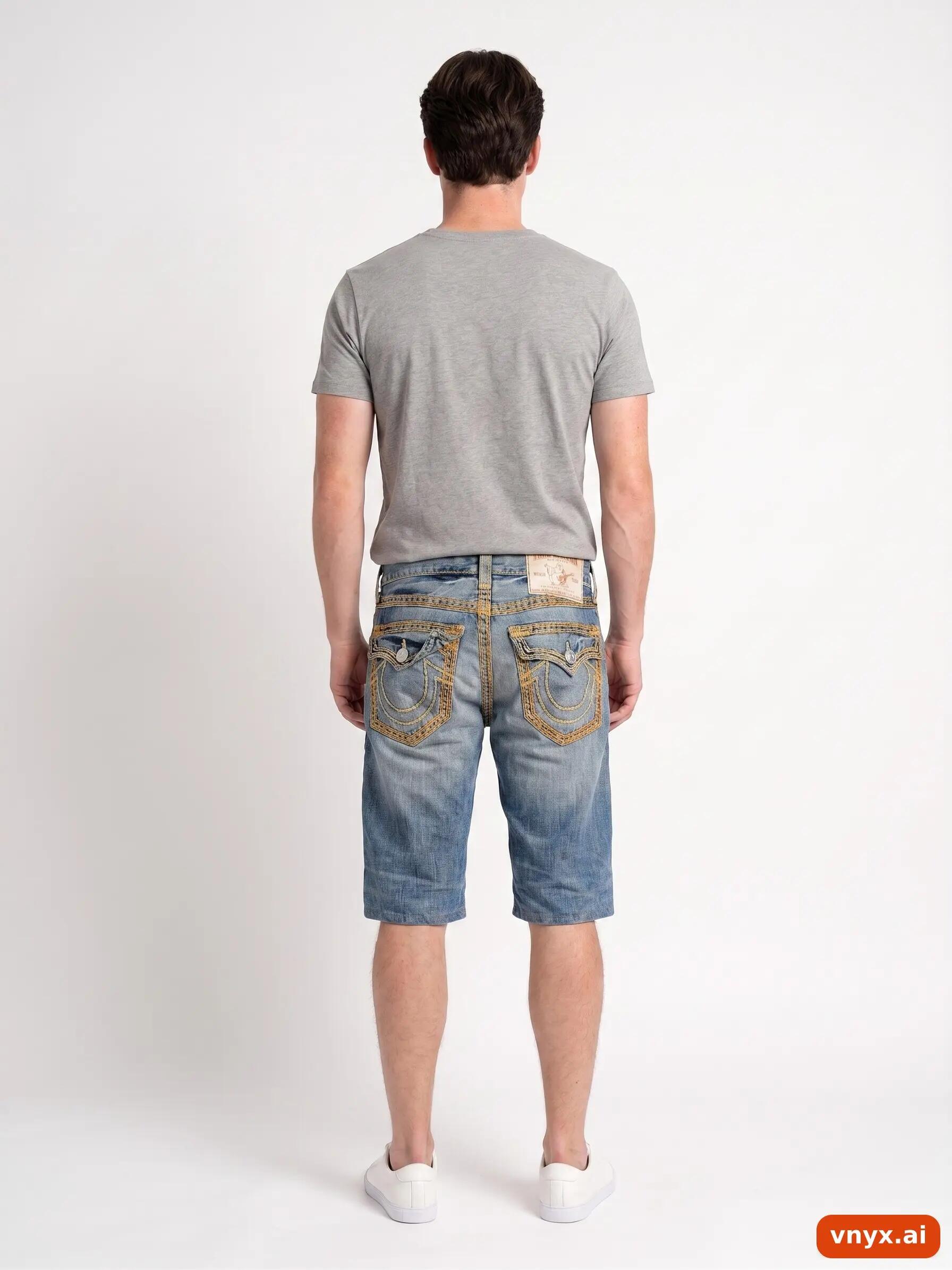 Second Life - Vintage True Religion Light Blue Shorts Men W30 4/6
