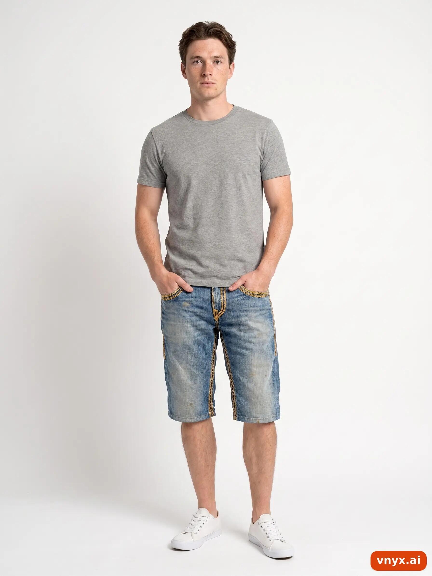 Second Life - Vintage True Religion Light Blue Shorts Men W30 3/6