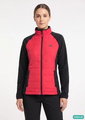 Second life - vintage new balance crimson/black fleece jacket women m