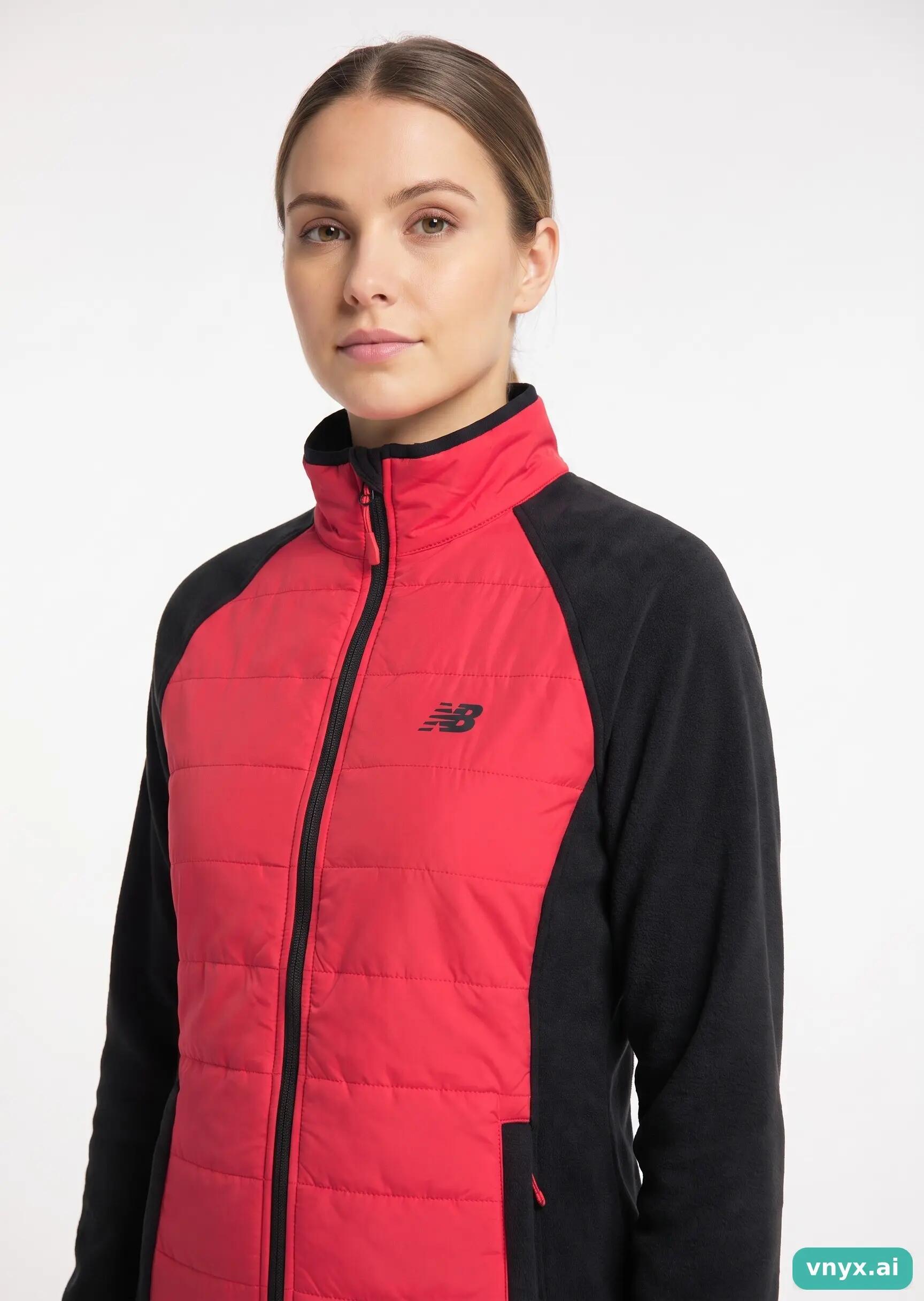 Second Life - Vintage New Balance Crimson/Black Fleece Jacket Women M 5/5