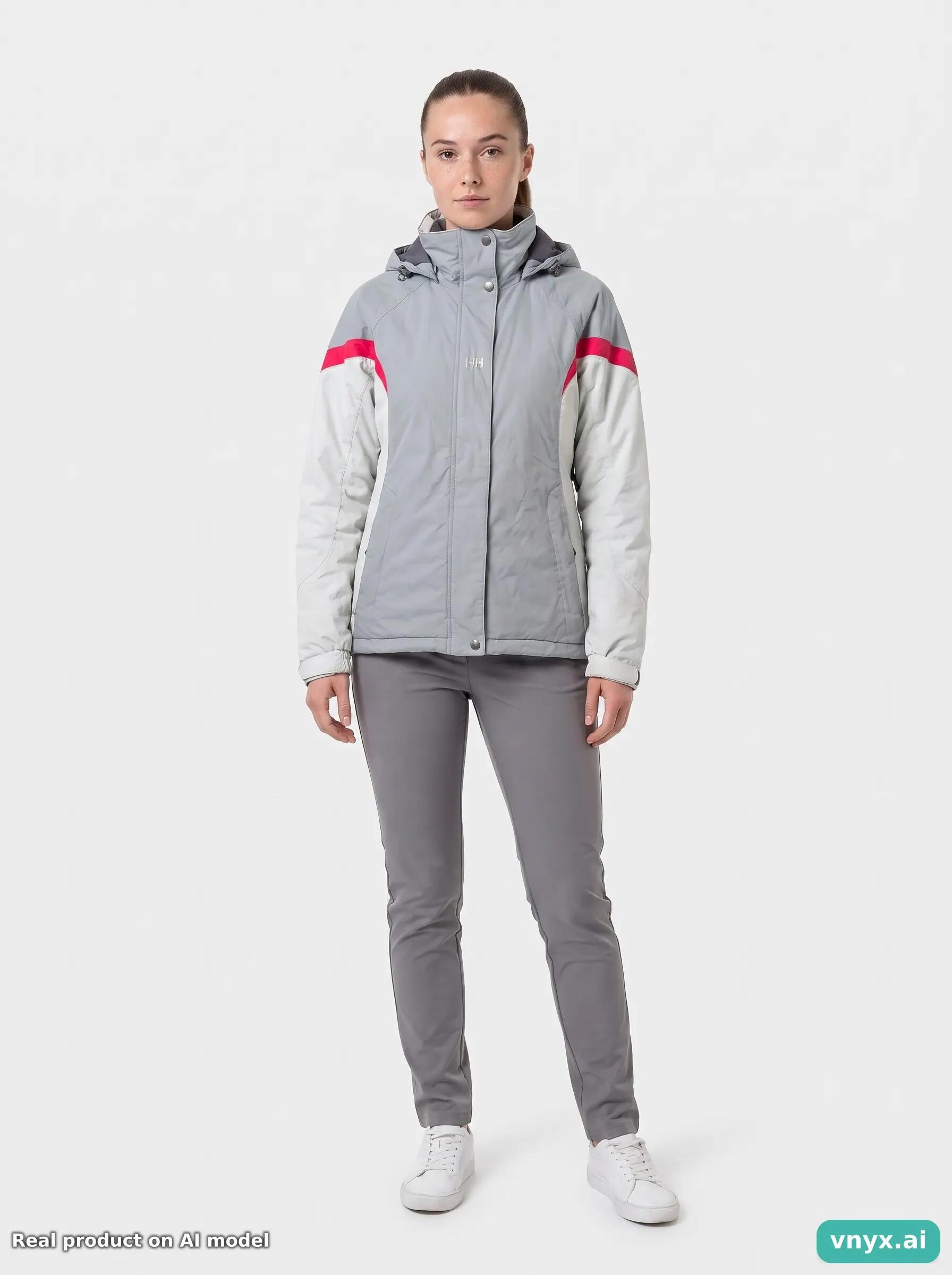Second Life - Vintage Helly Hansen Grey Outdoor Jacket Women S 6/6