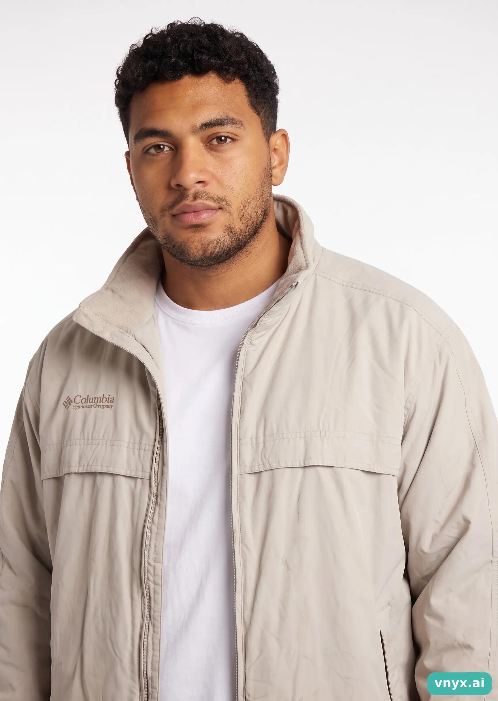 Second Life - Vintage Columbia Sportswear Beige Windbreaker Men XL 5/5
