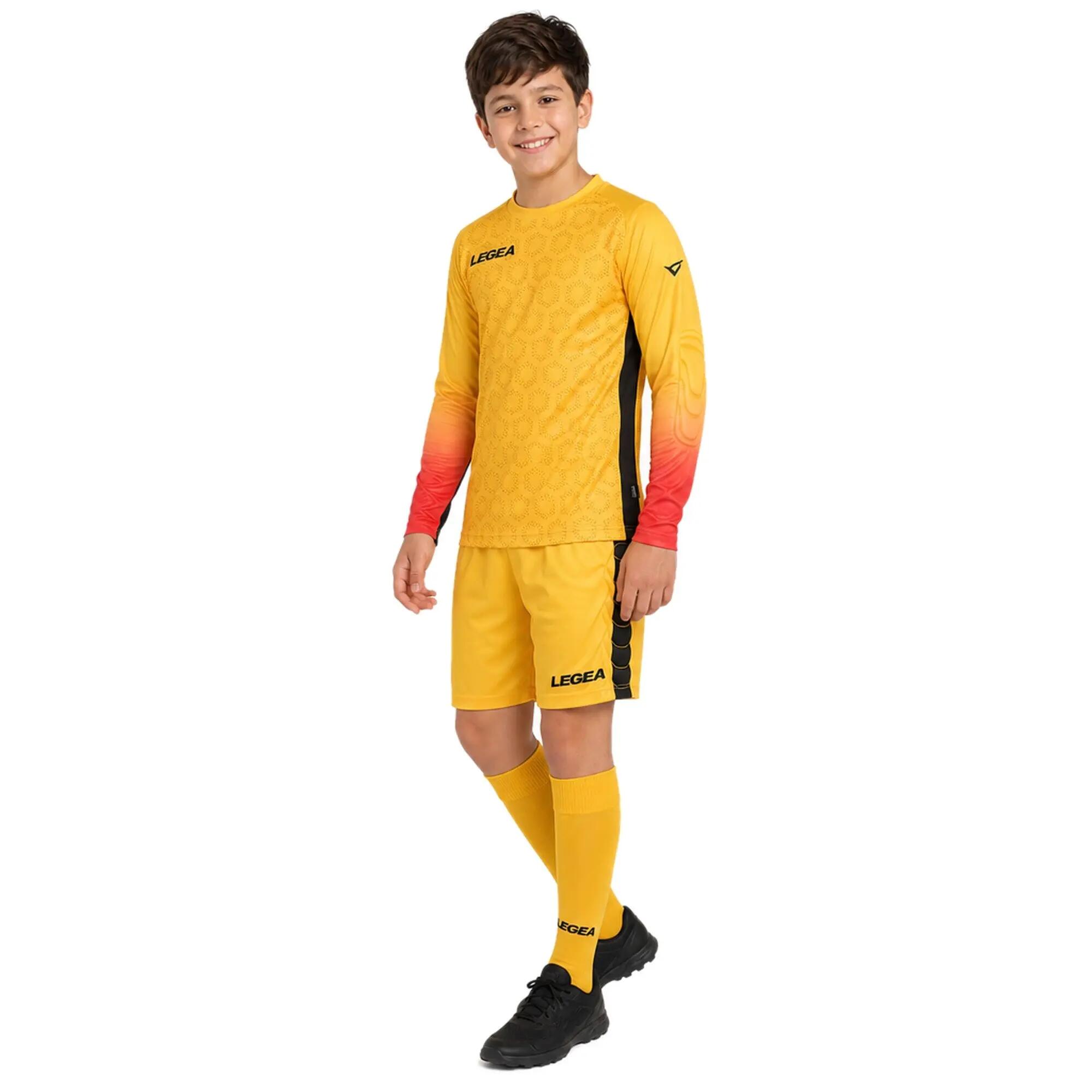 Gardien de Football Kit Respirant San Memes Jaune Junior 4/7