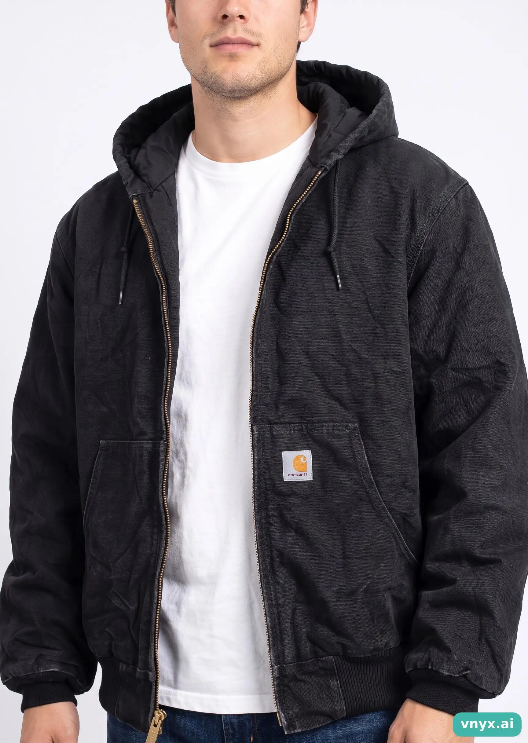 Second Life - Vintage Carhartt Bold Black Outdoor Jacket Men L 5/5