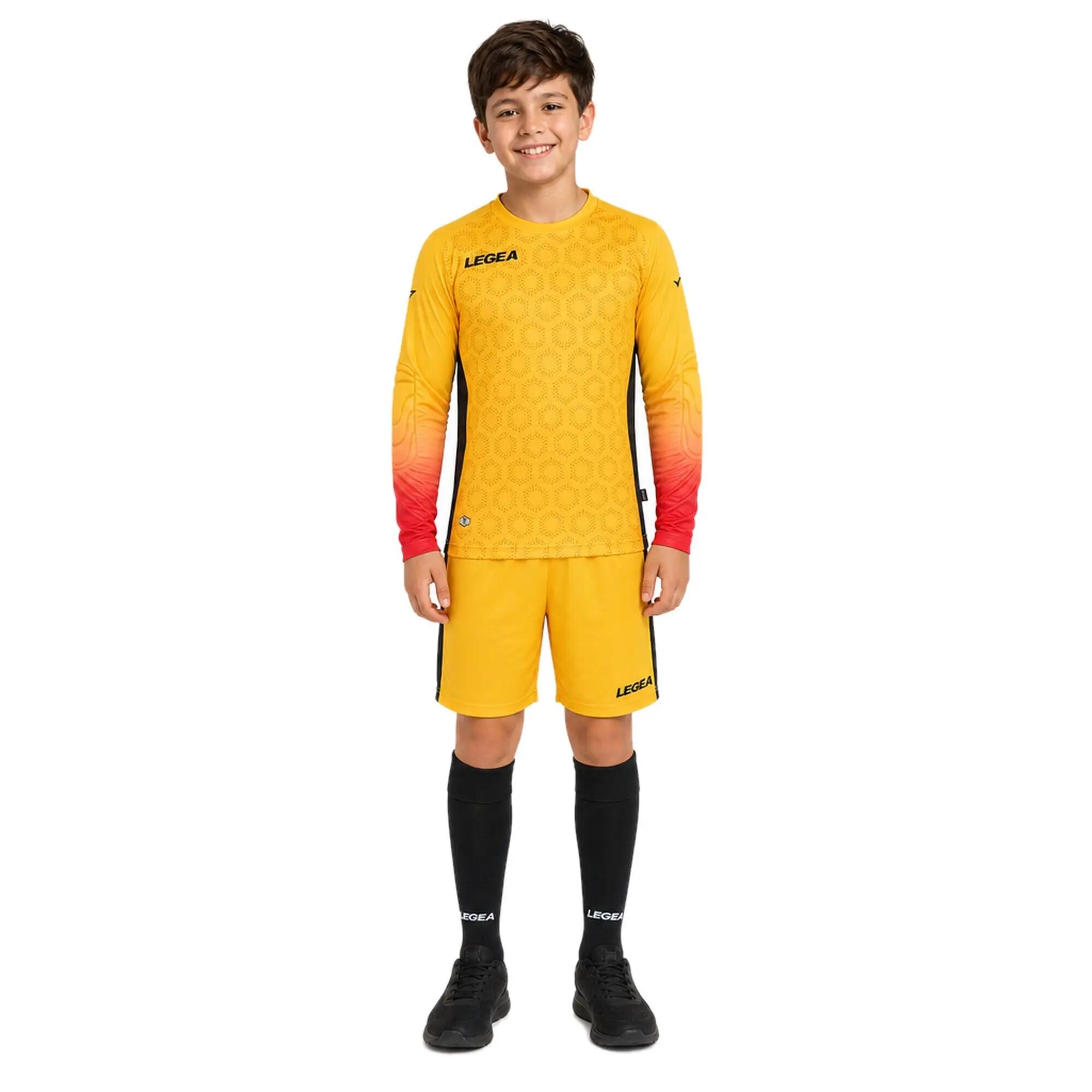 Gardien de Football Kit Respirant San Memes Jaune Junior 3/7