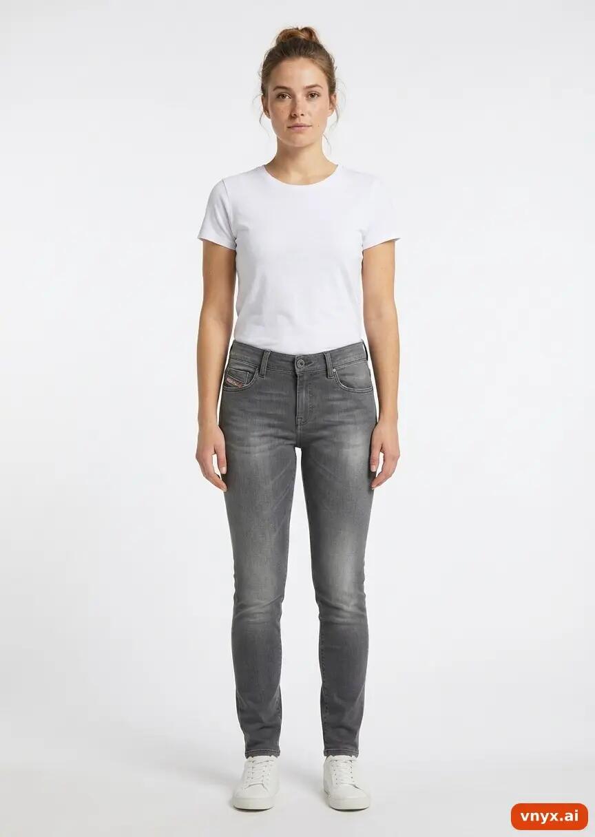 Second Life - Vintage Diesel Timeless-Grey Jeans Women W28 L32 2/6