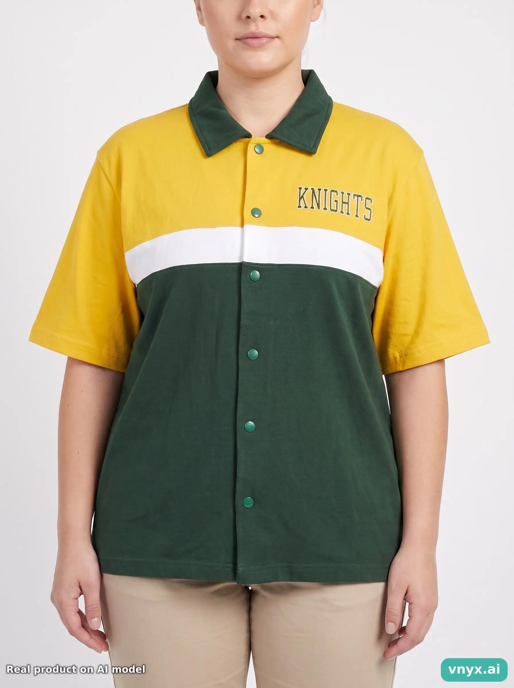 Second Life - Vintage Champion Green Polo Shirt Women L 6/6